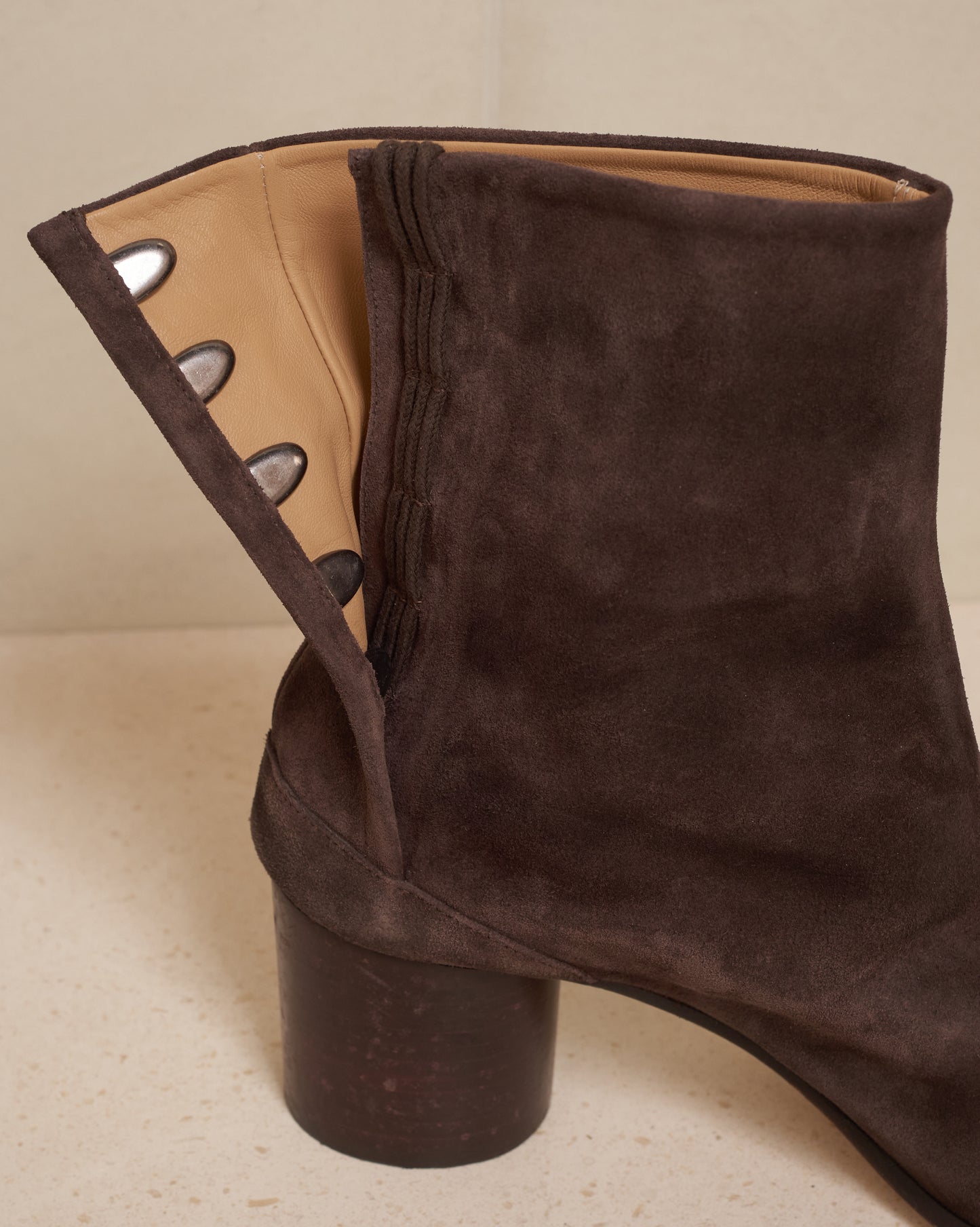 Brown Suede Tabi Boots