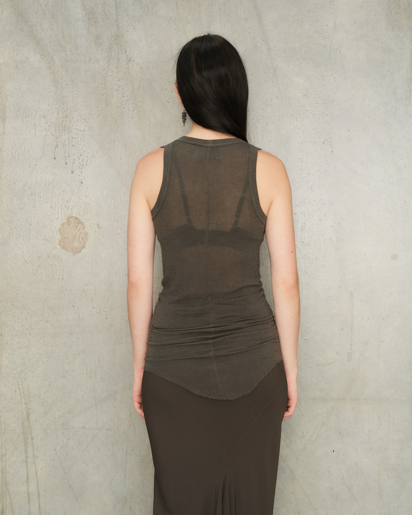 Grey Central Seam Tank Top