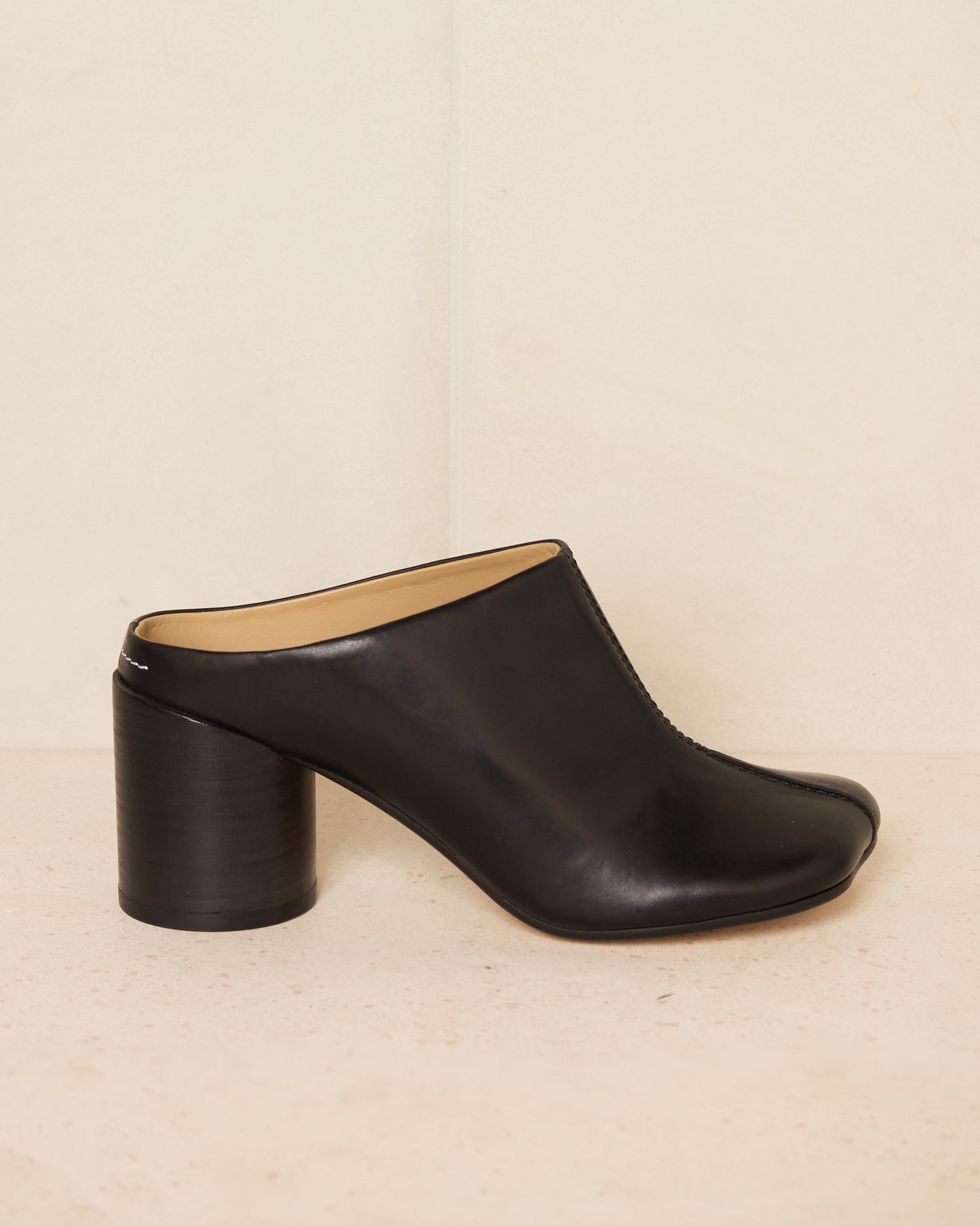 Black High Heel Mules