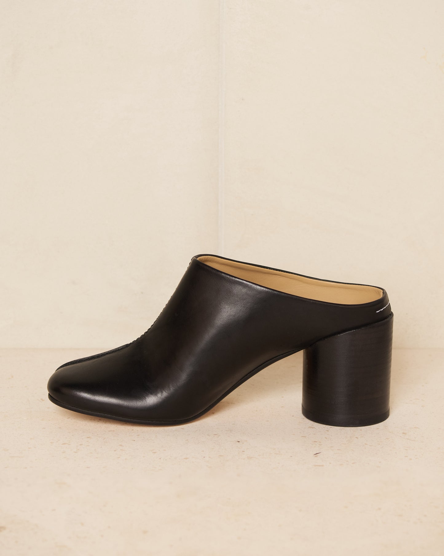 Black High Heel Mules