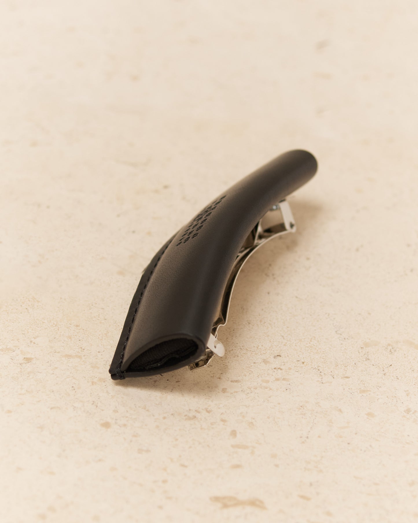 Black Leather Hair Clip