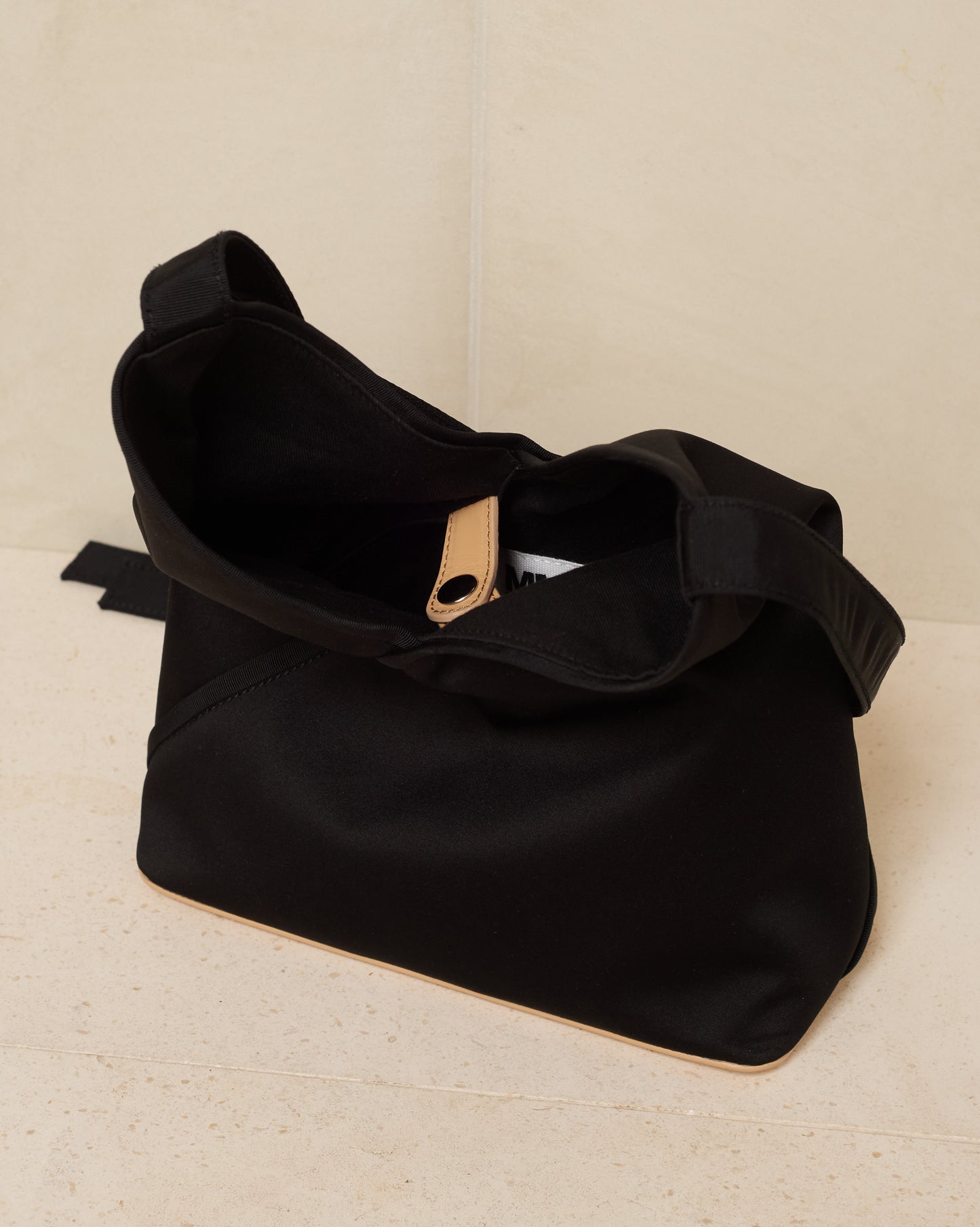 Black Satin Ballet Handbag