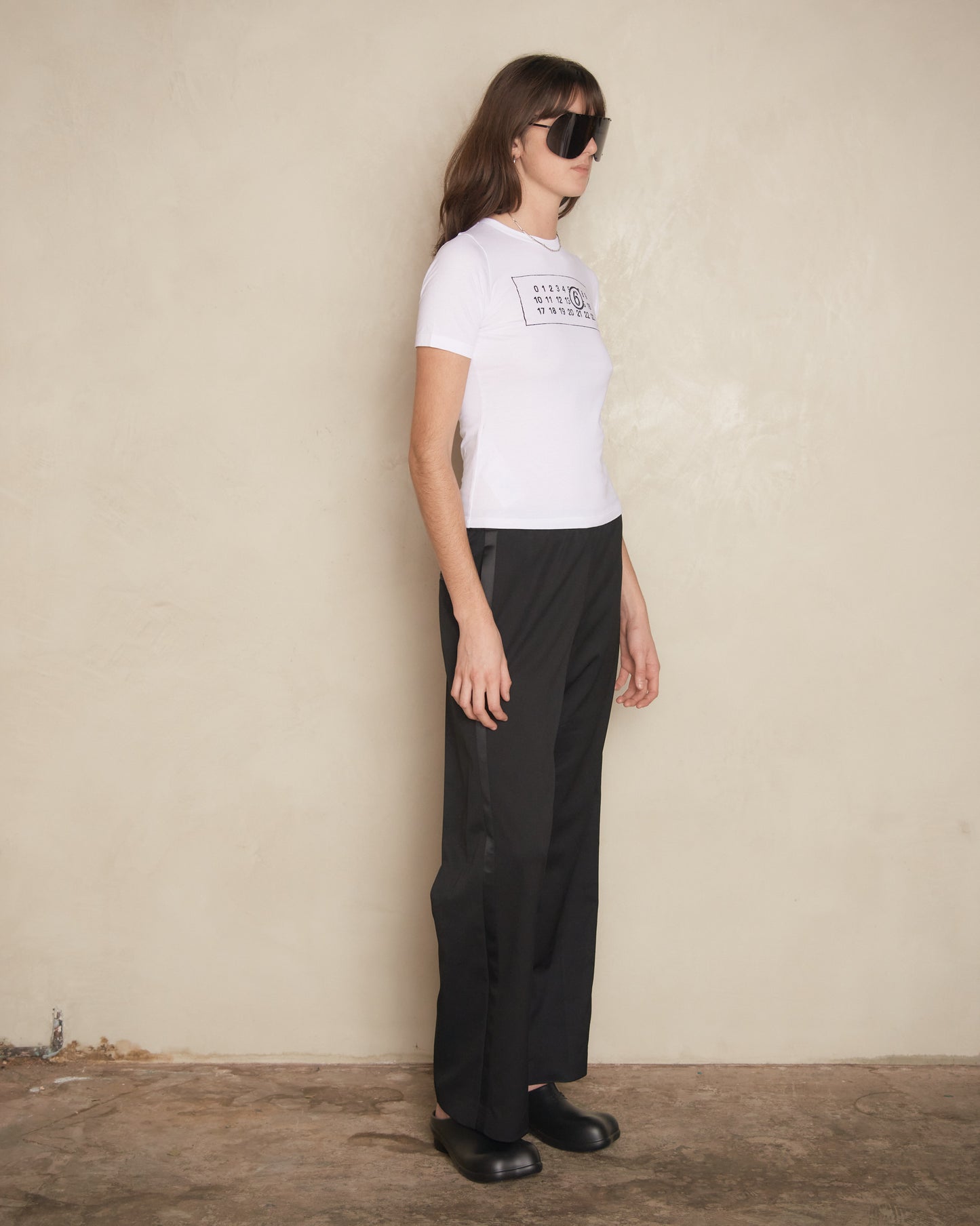 Black Straight Drawstring Trousers