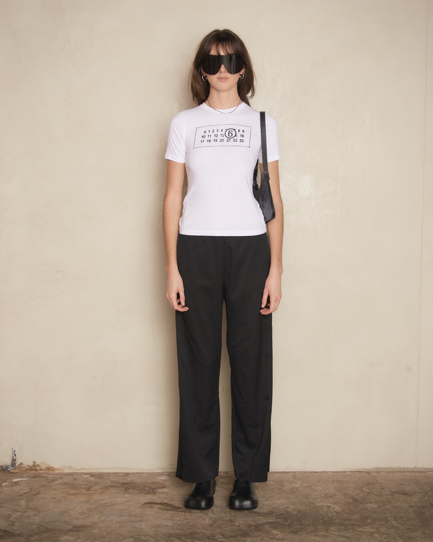 Black Straight Drawstring Trousers