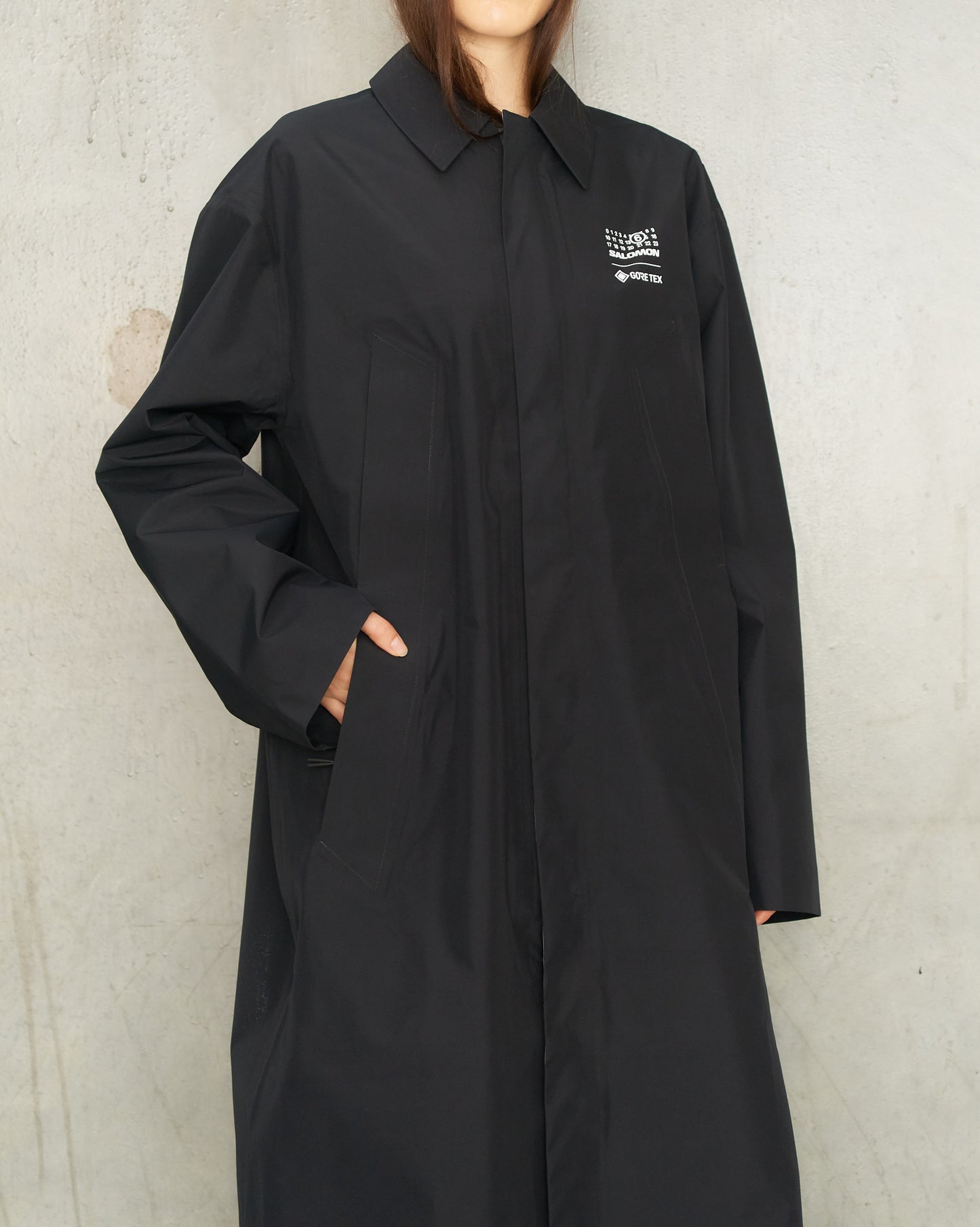 MM6 x Salomon Black Trench Coat