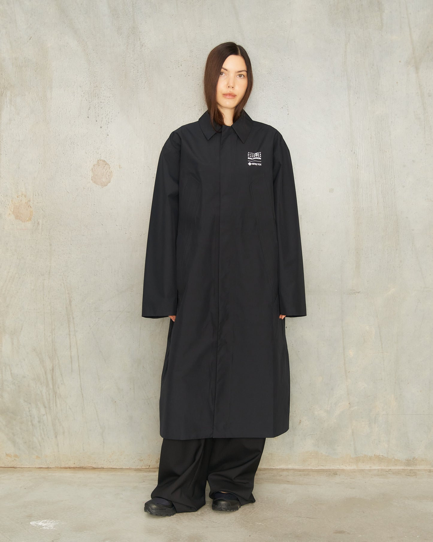 MM6 x Salomon Black Trench Coat