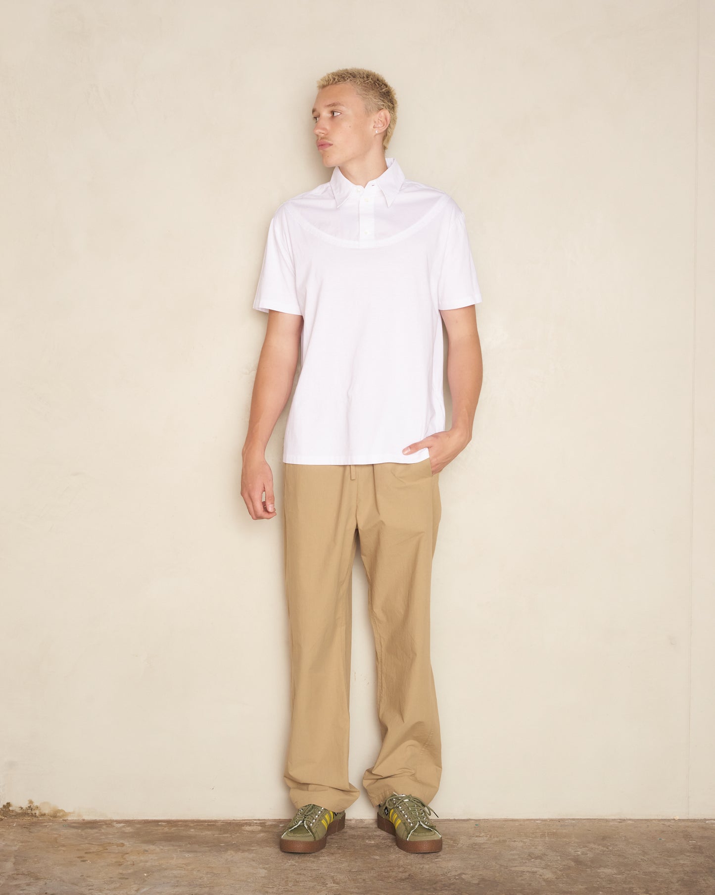 White Short Sleeve Cotton Shirt