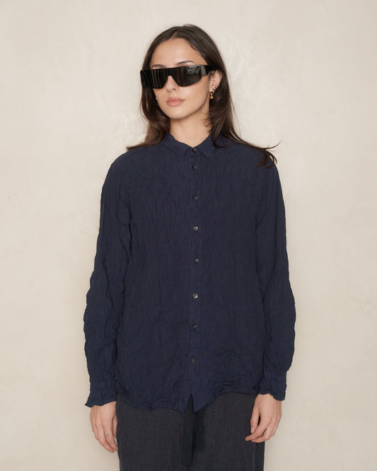 Navy Natural Wine Dye Blouse