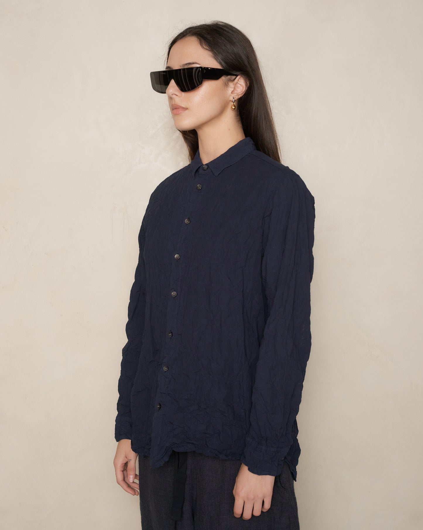 Navy Natural Wine Dye Blouse