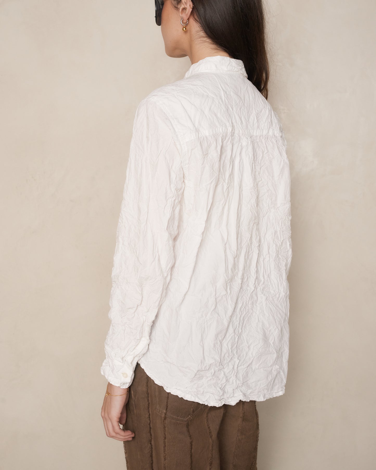 White Natural Wine Dye Blouse