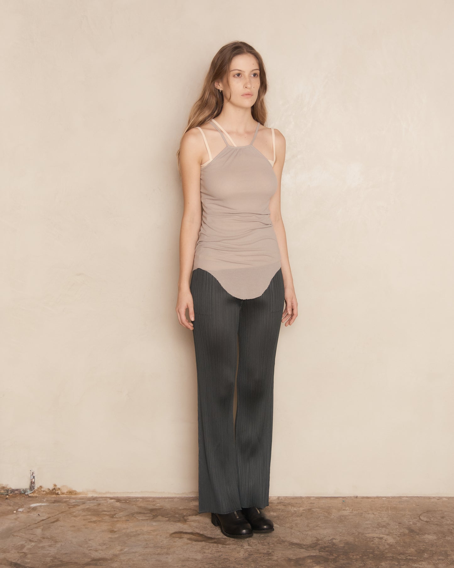 Charcoal Pleated Pants