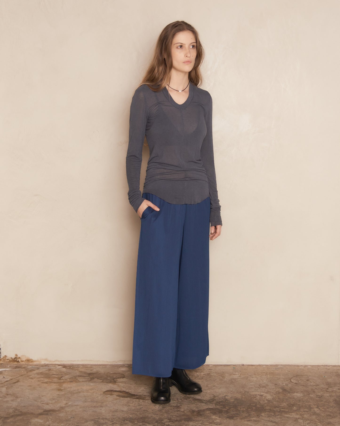 Navy A-POC Form Pants