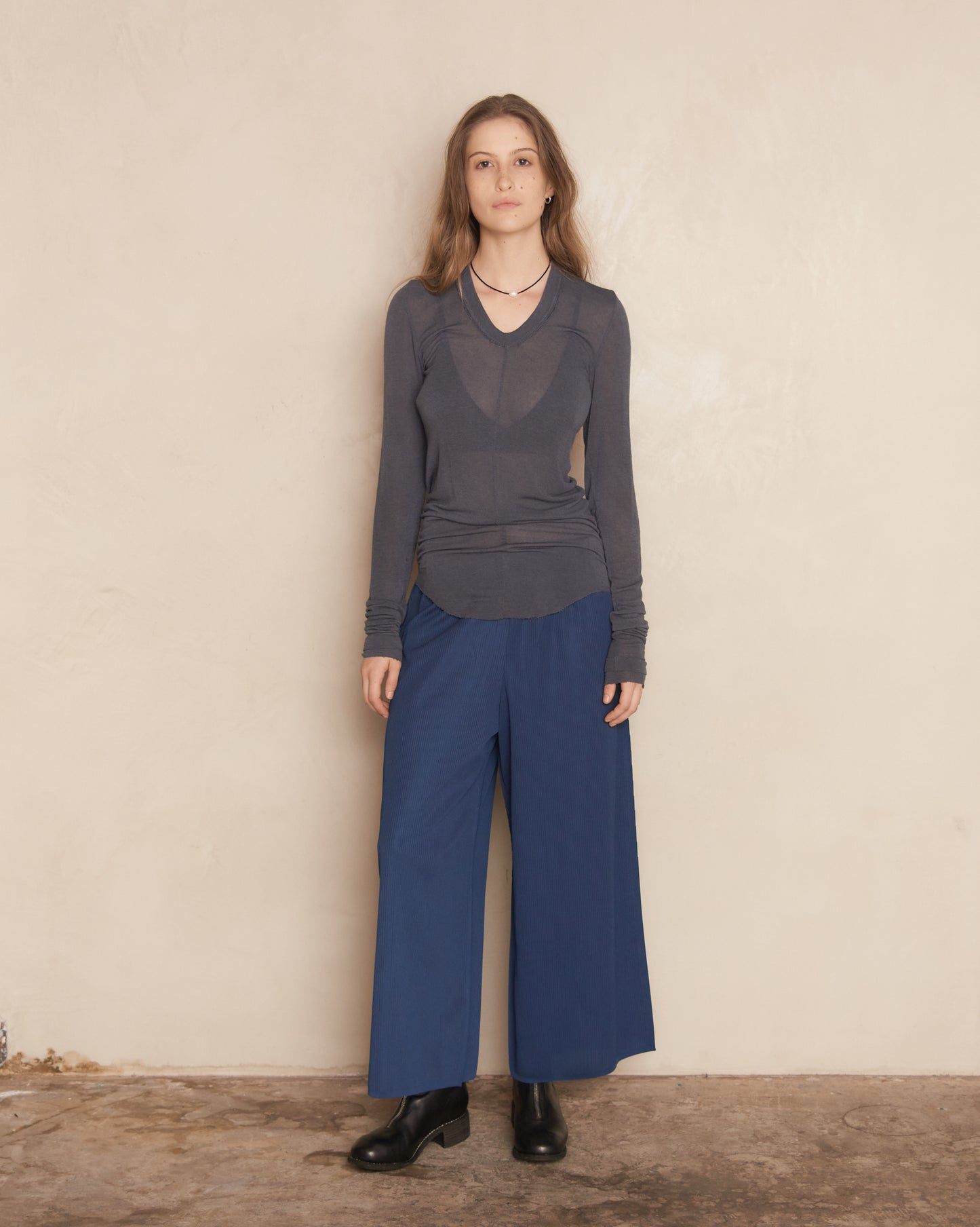 Navy A-POC Form Pants