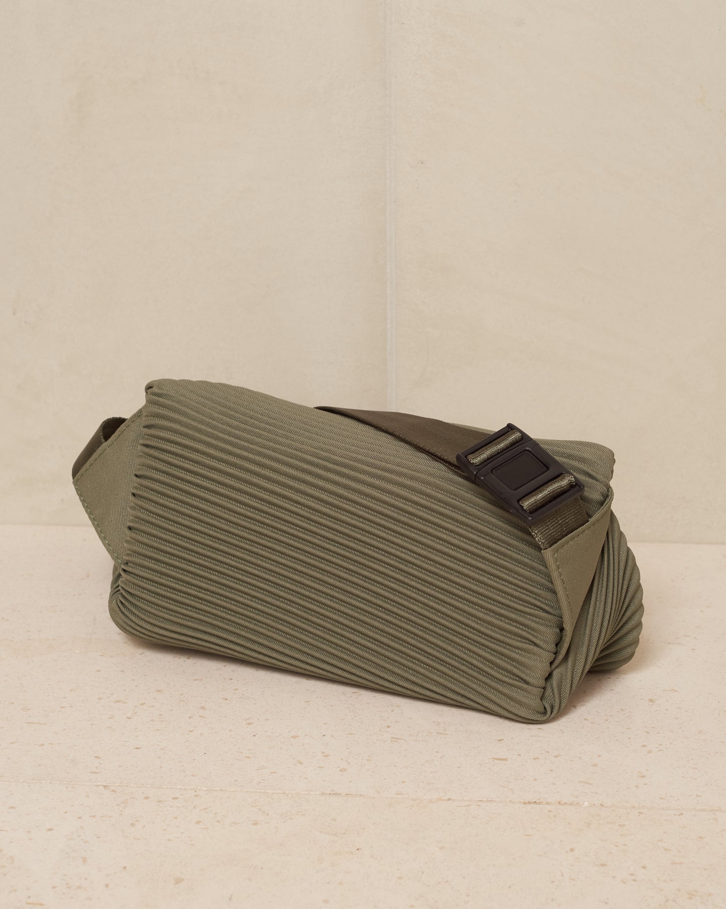 Steel Green Easy Bias Pleats Waistbag