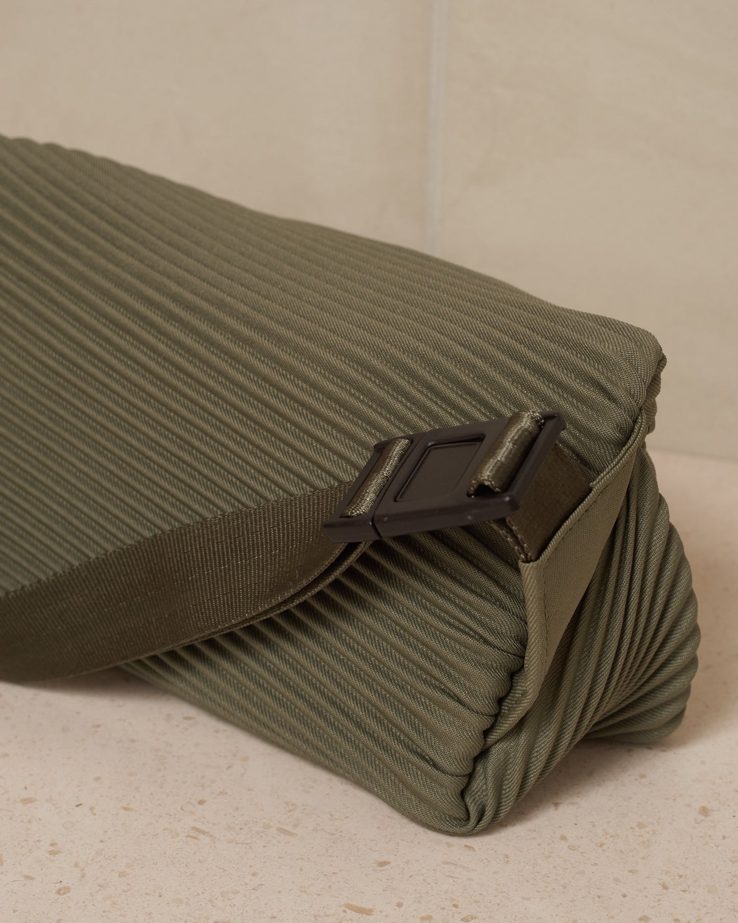 Steel Green Easy Bias Pleats Waistbag