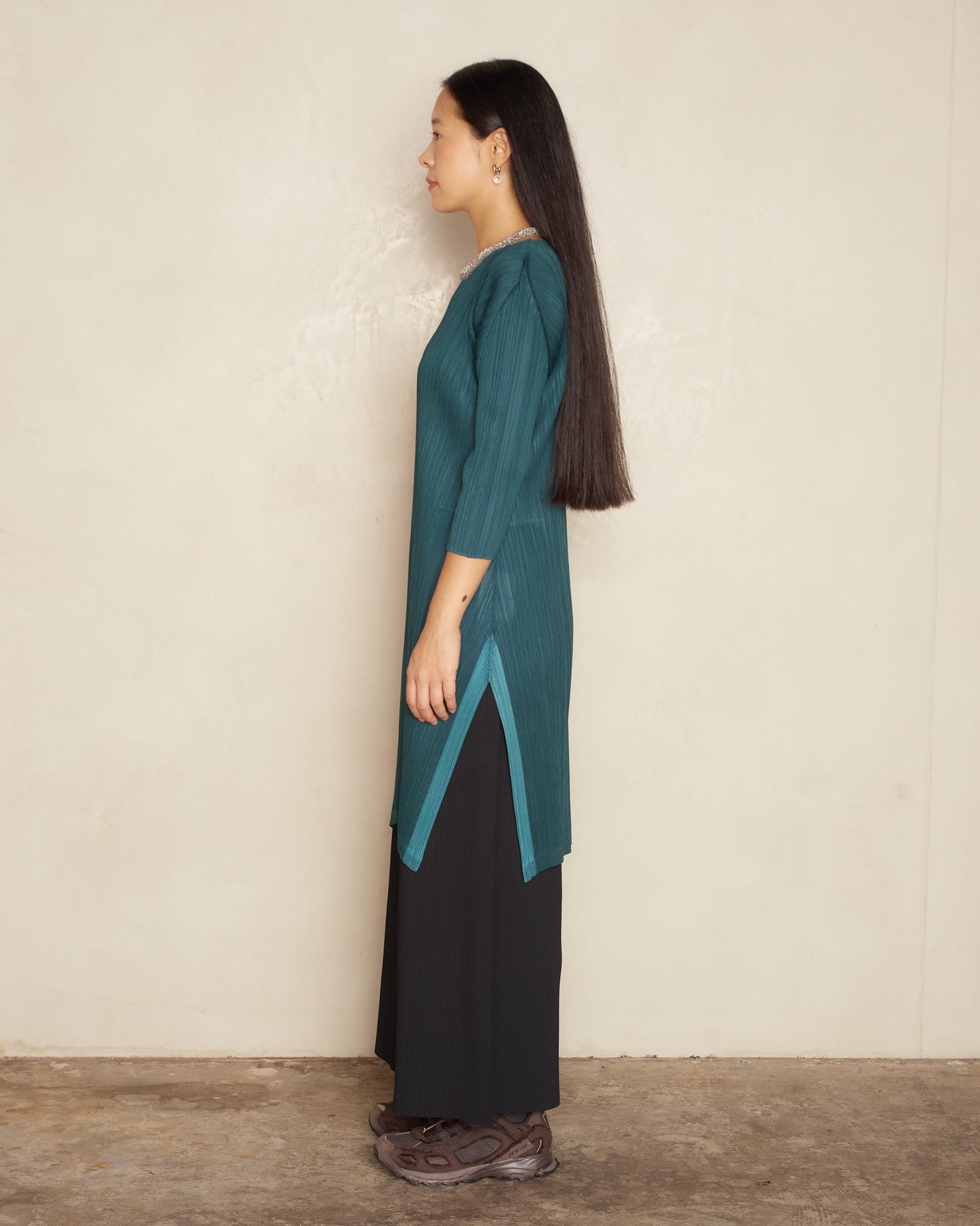 Viridian Long Sleeve Midi Dress