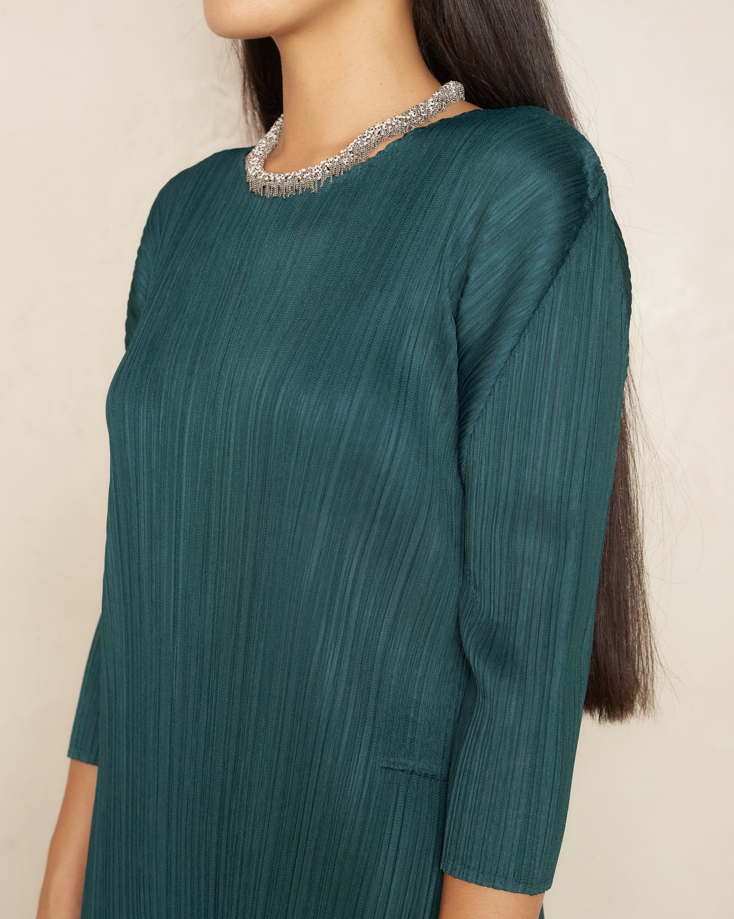 Viridian Long Sleeve Midi Dress