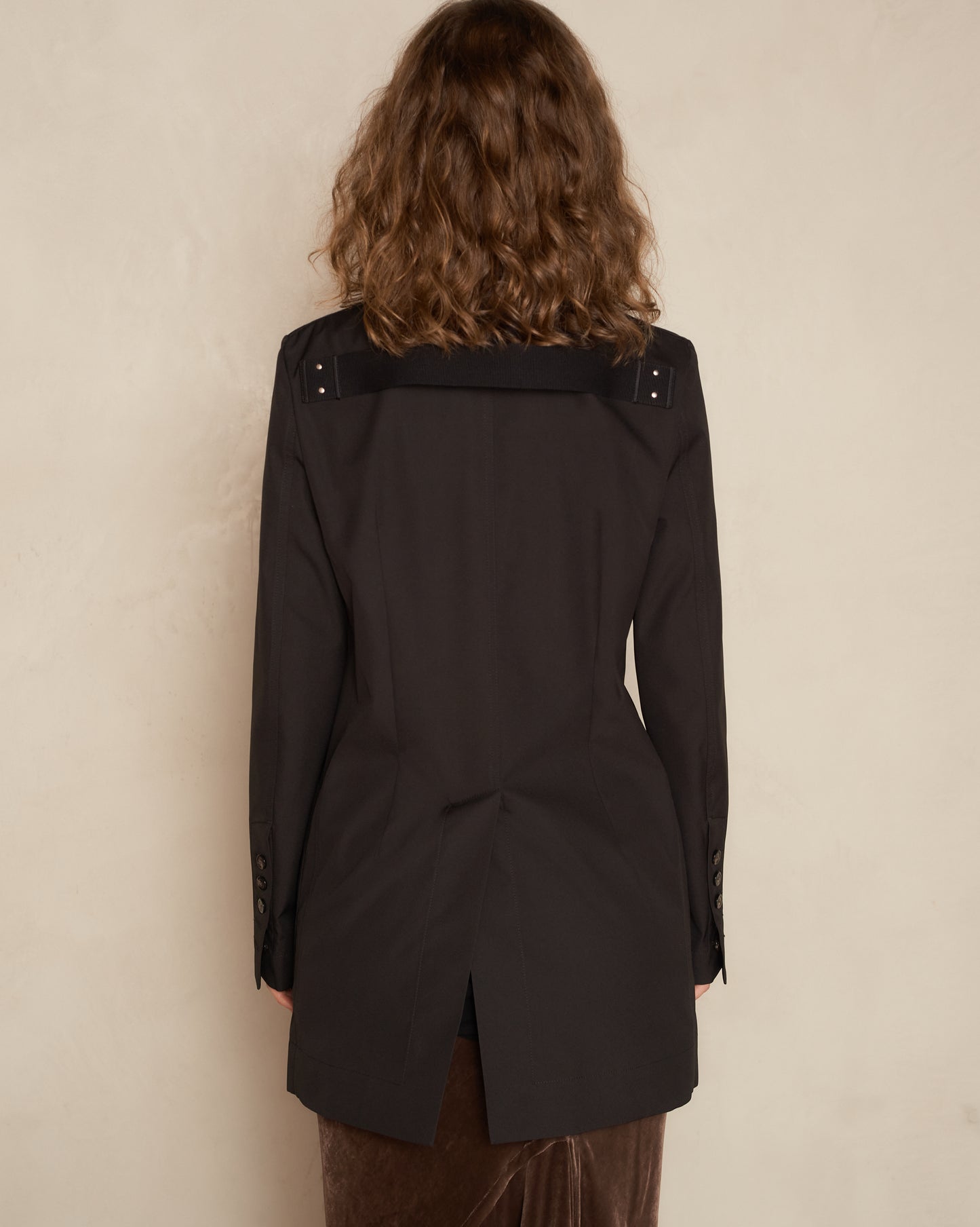 Black Taffeta Lido Jacket