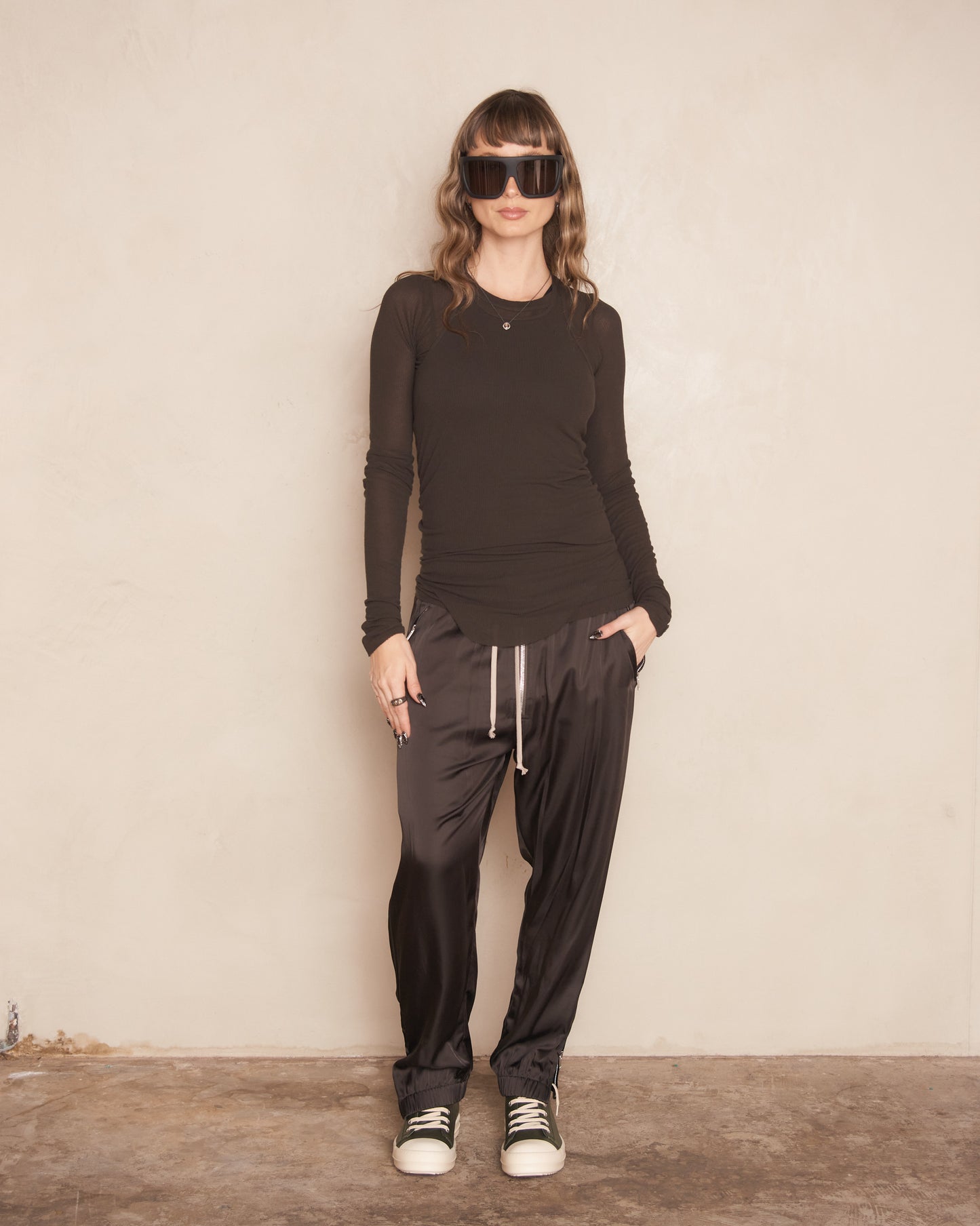 Dark Dust Drawstring Track Pants