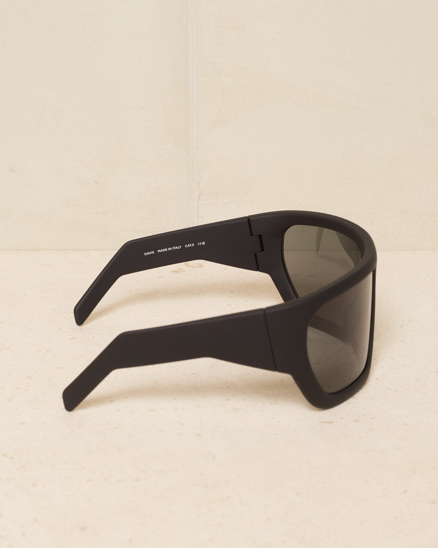 Black Davis Temple Sunglasses