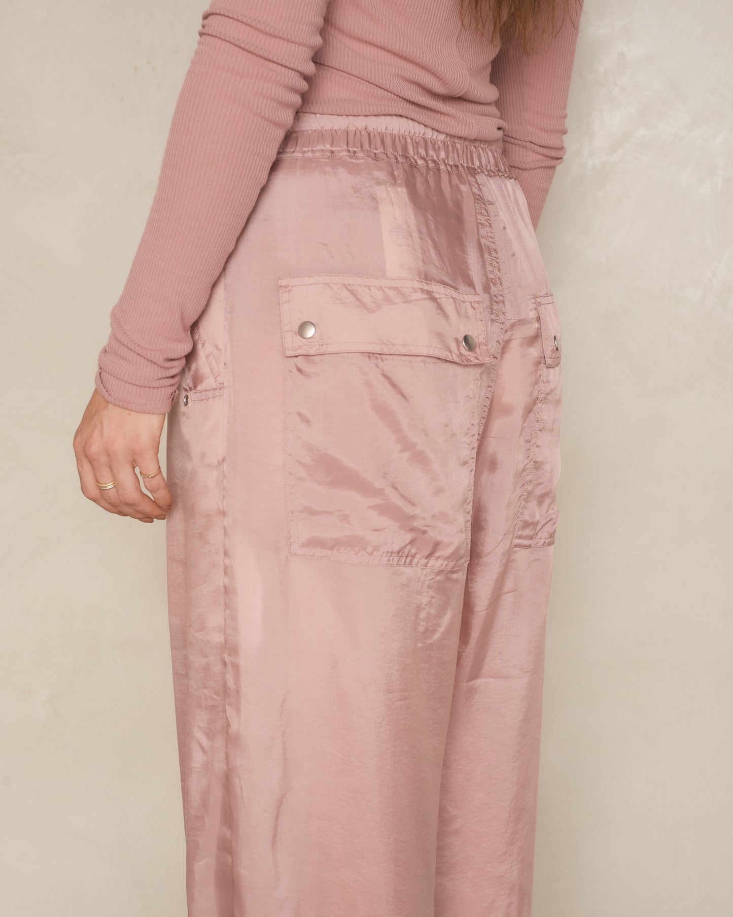 Dusty Pink Drawstring Trousers