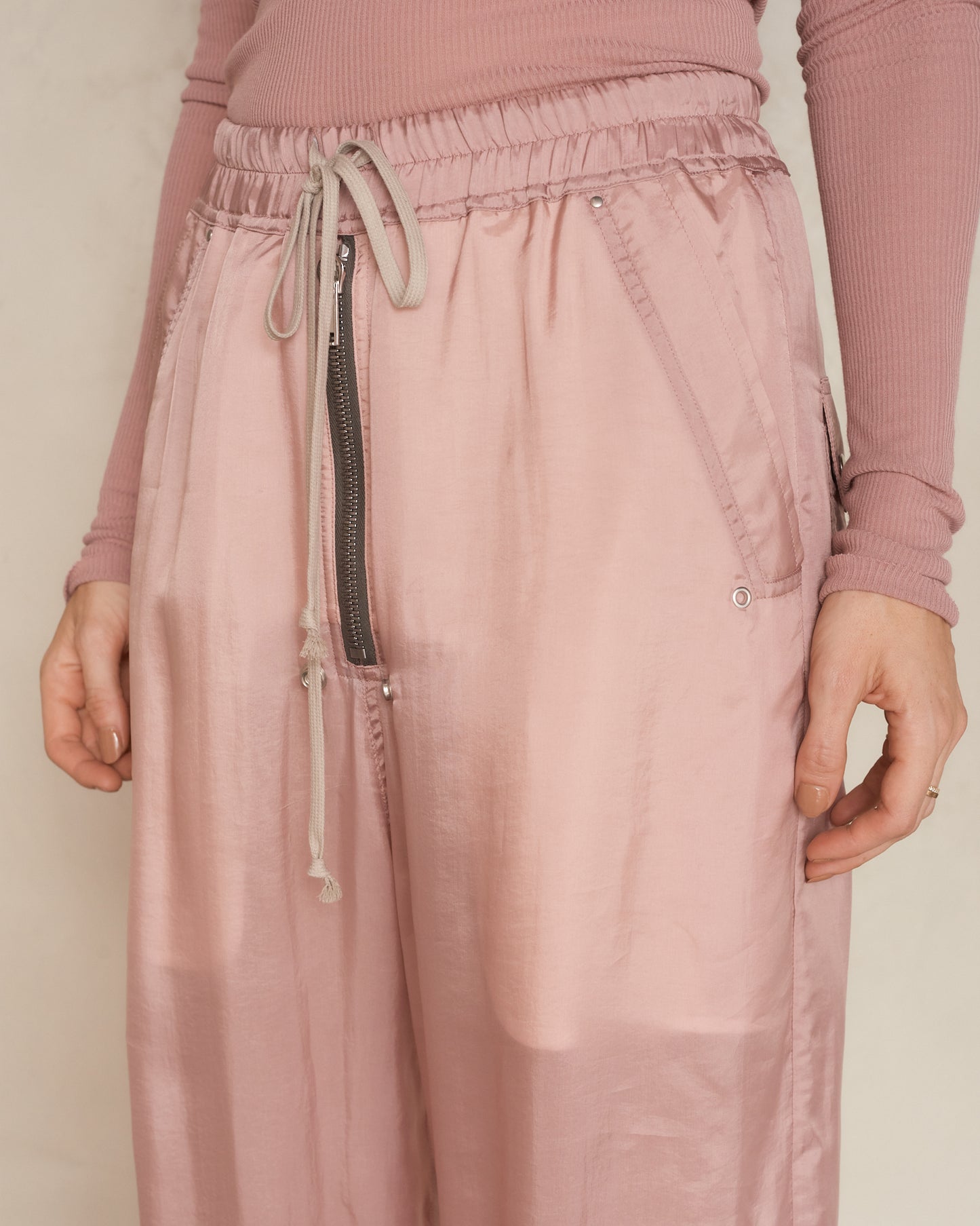 Dusty Pink Drawstring Trousers