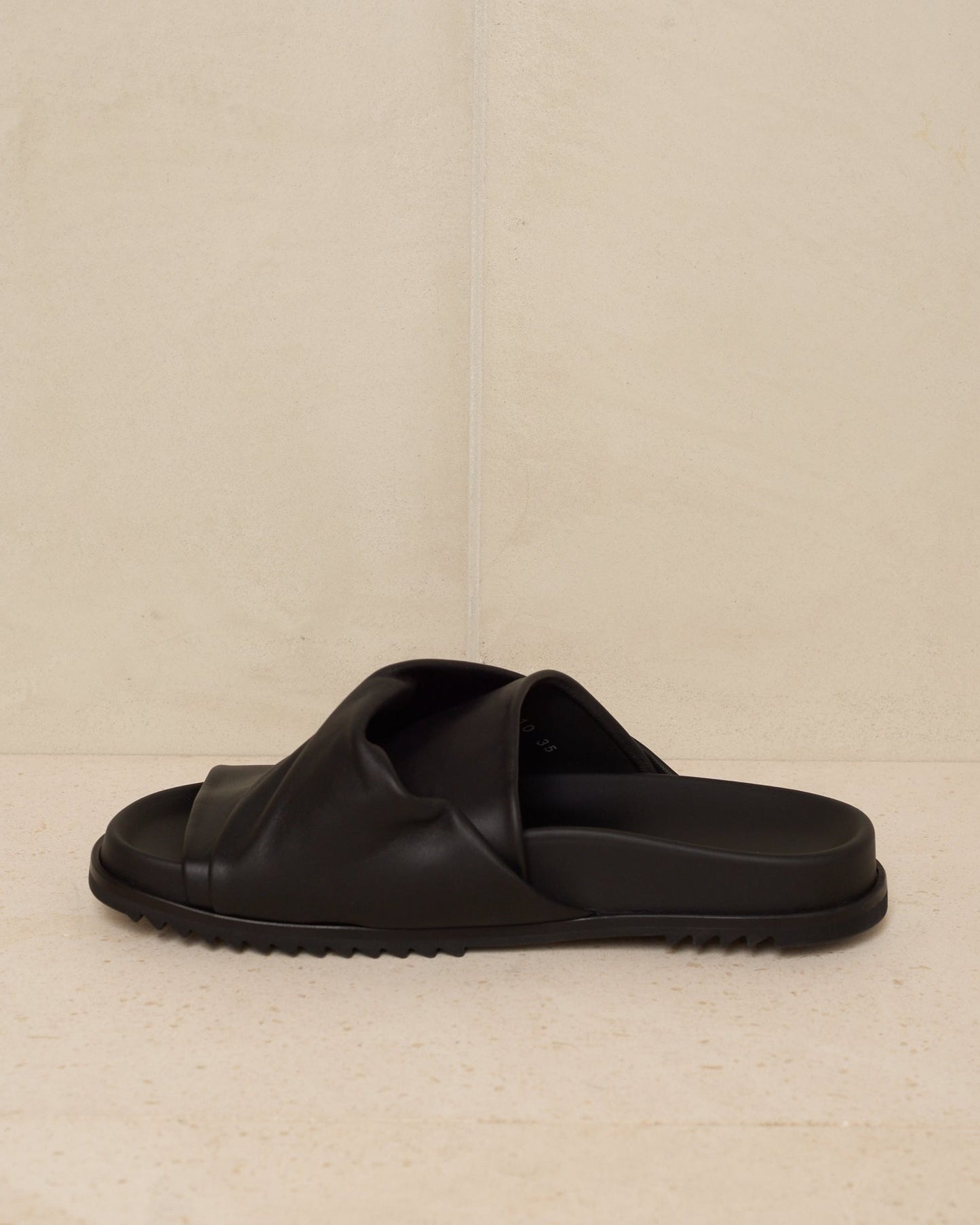 Black Mobius Granola Leather Sandal