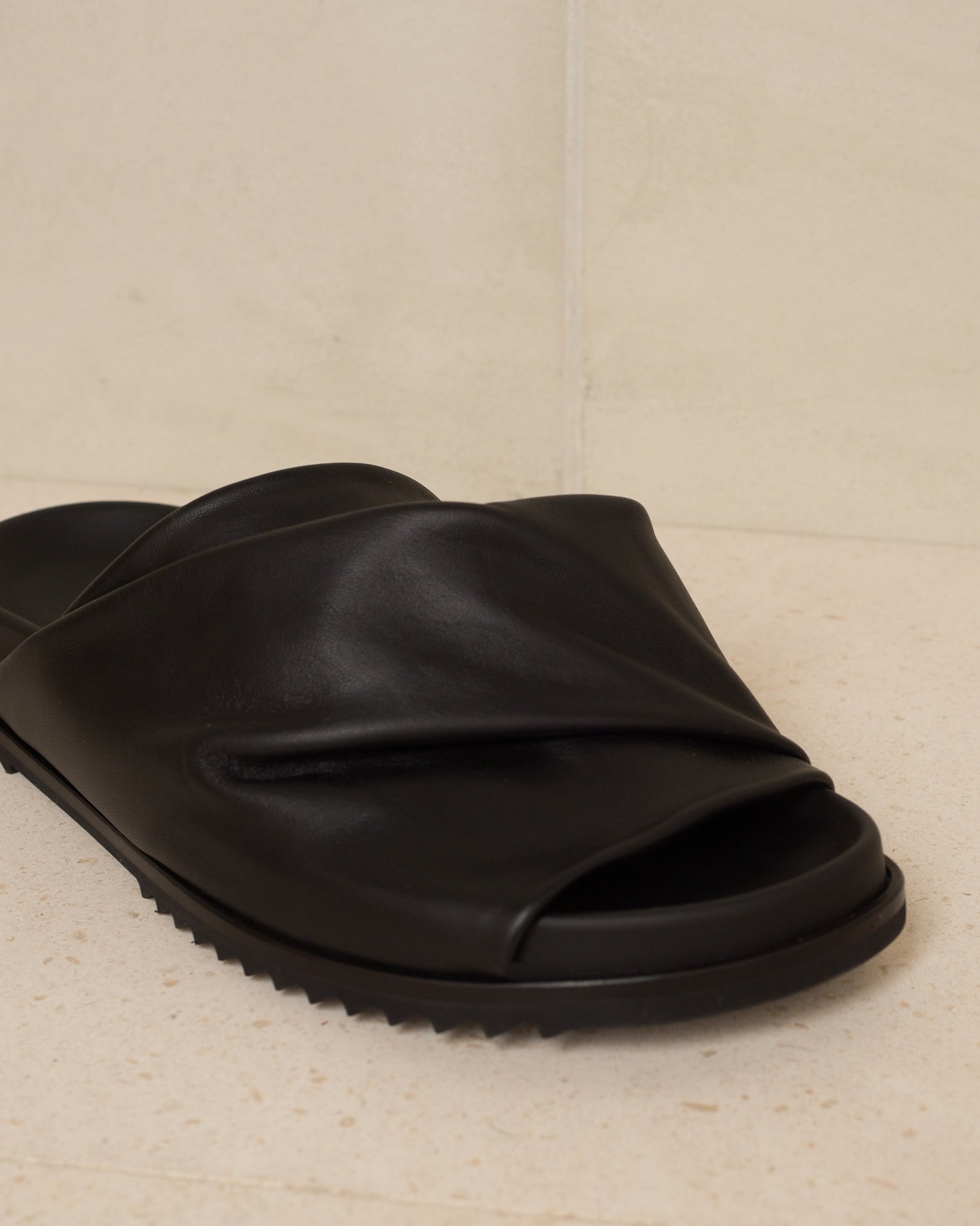 Black Mobius Granola Leather Sandal