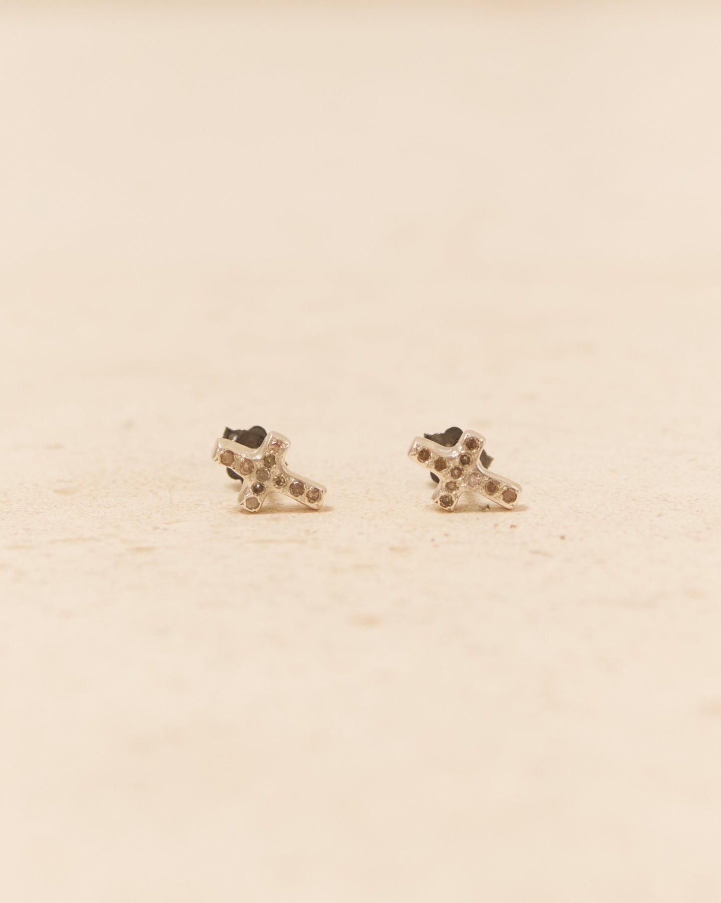 Bo Cross Cognac Diamond Earrings