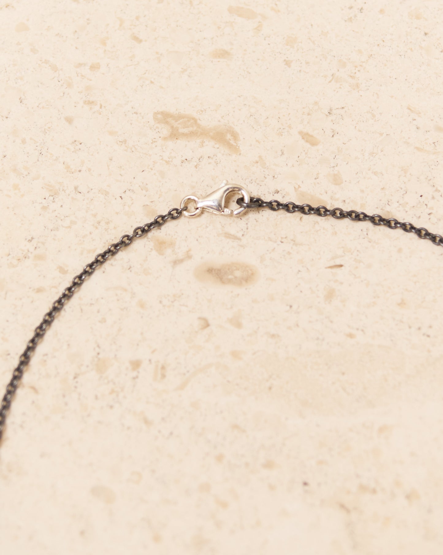 Pe Icy Grey Diamond Smoky Quartz Necklace