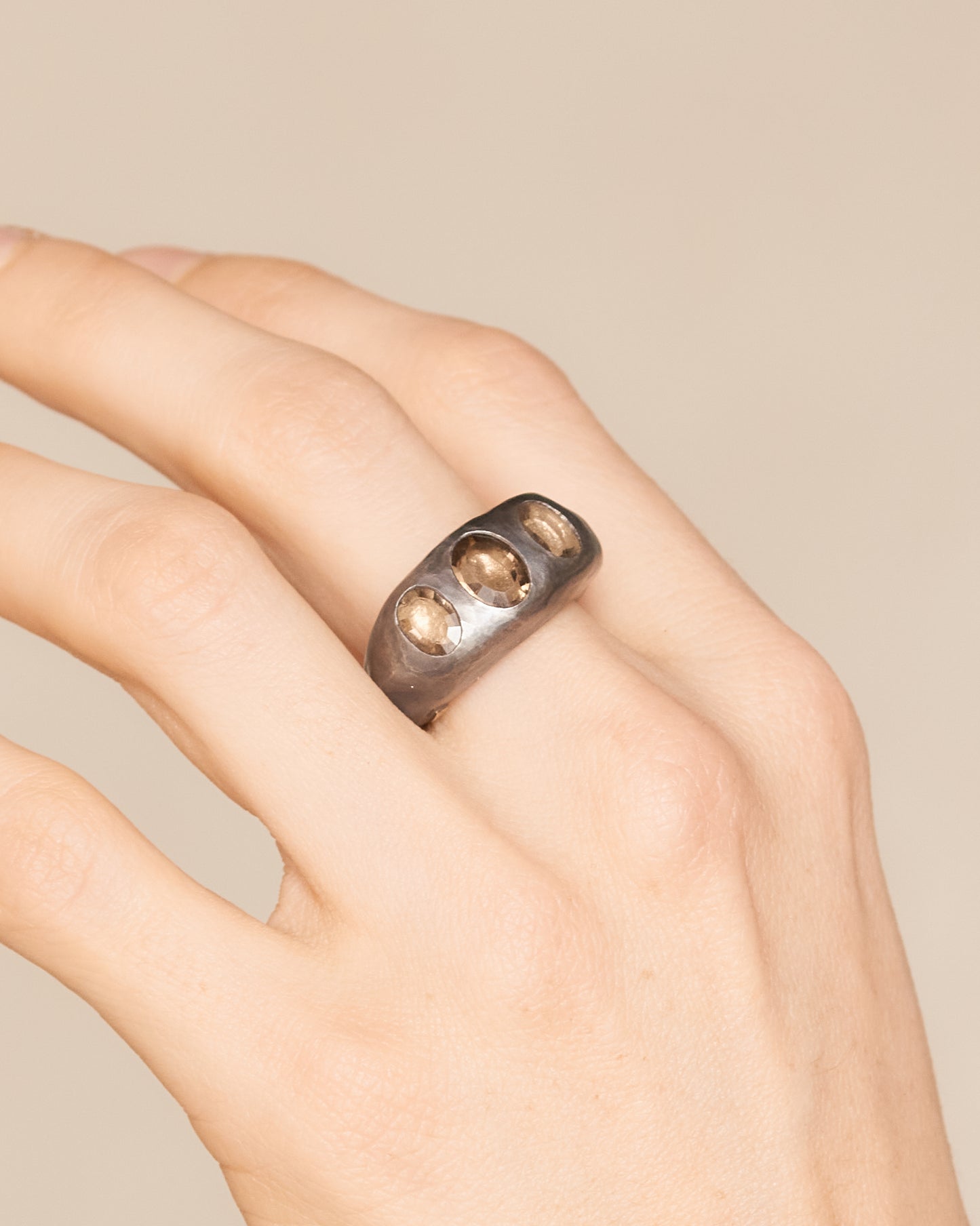 Padma Smoky Quartz Ring