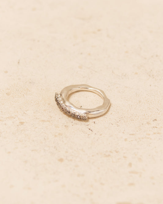 Poppy Icy Grey and Cognac Diamond Ring