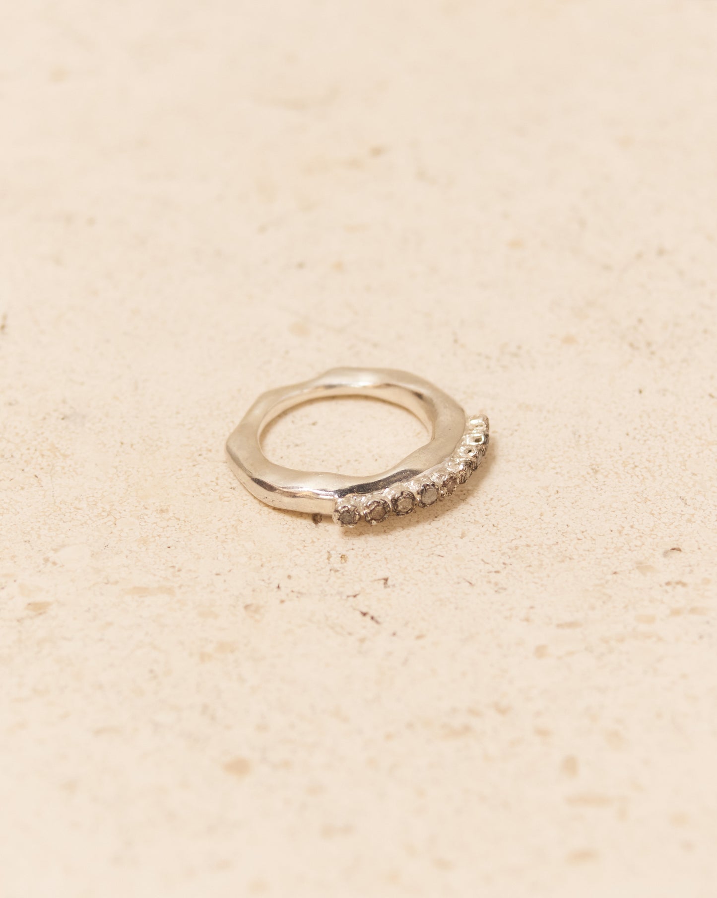 Poppy Icy Grey and Cognac Diamond Ring