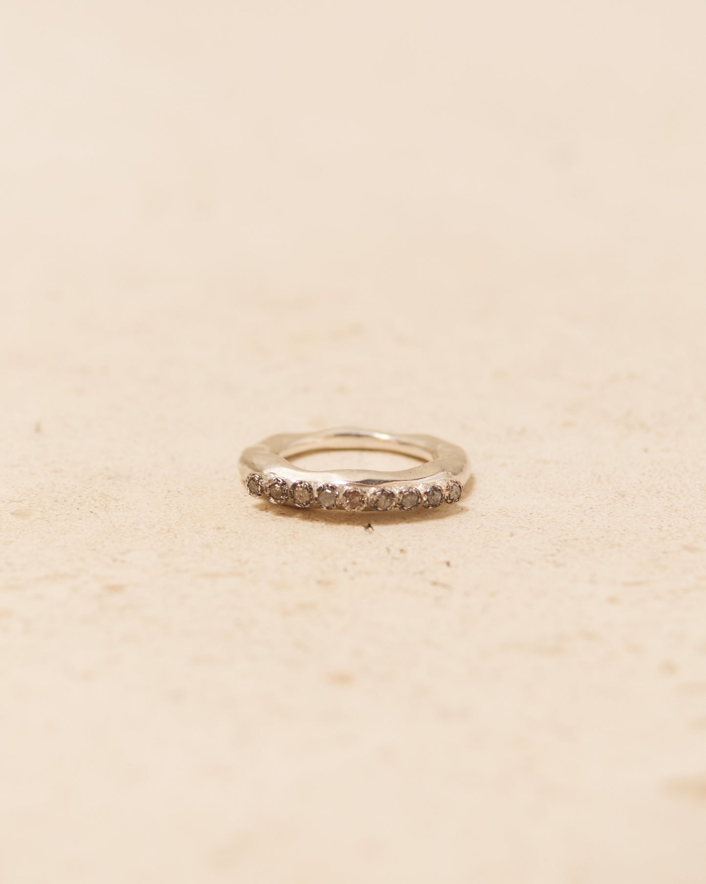 Poppy Icy Grey and Cognac Diamond Ring