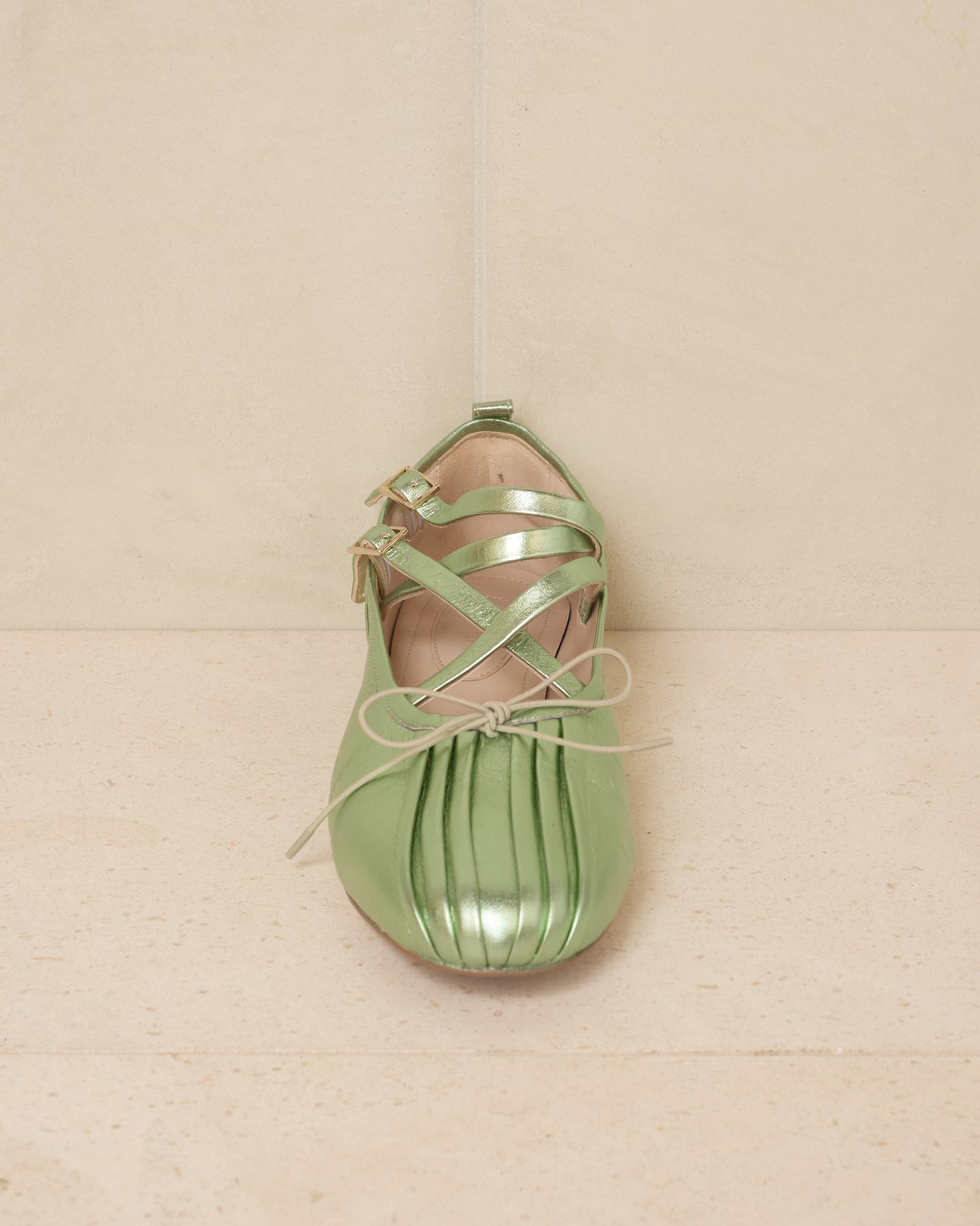 Mint Criss-Cross Ballerina Shoe