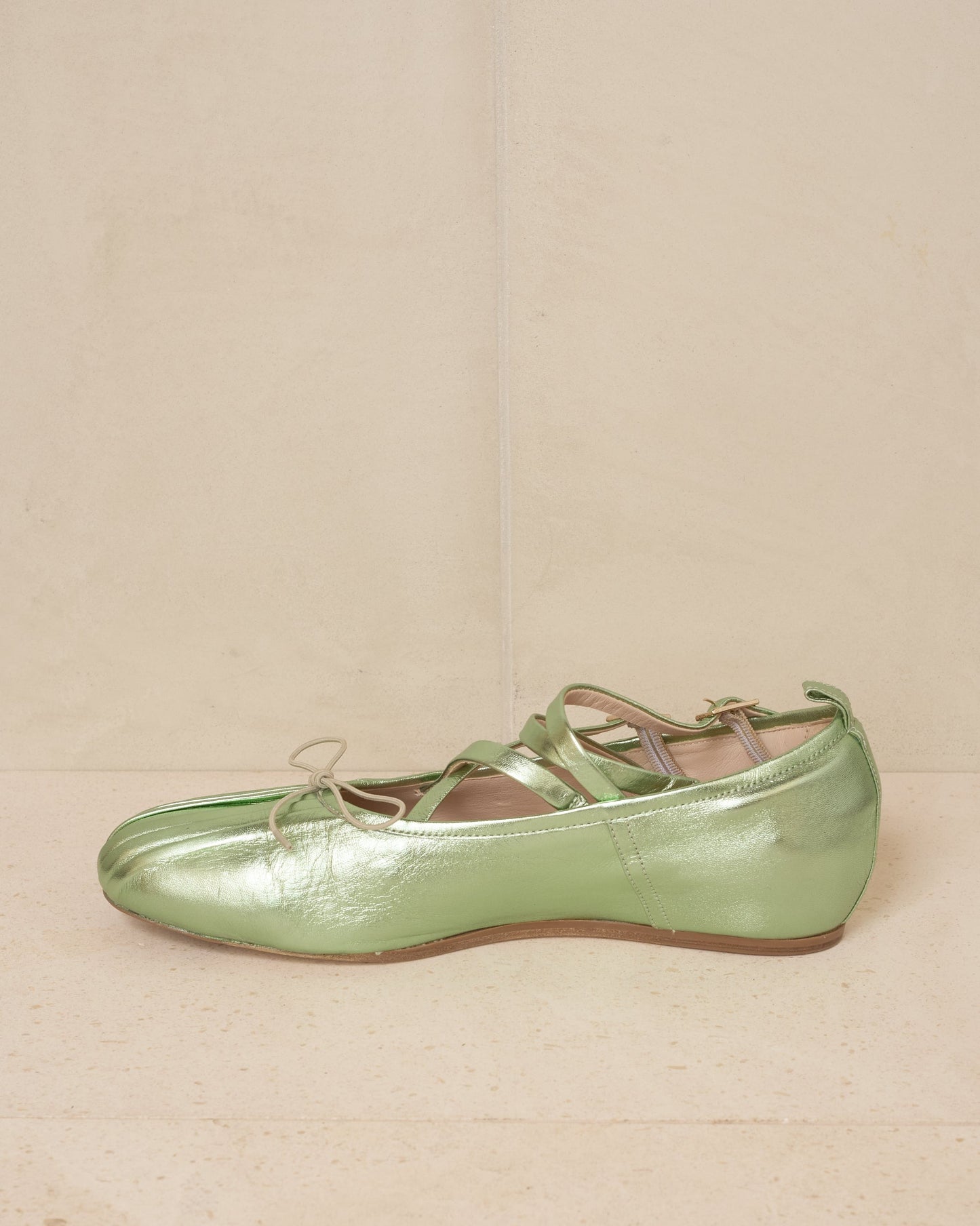 Mint Criss-Cross Ballerina Shoe