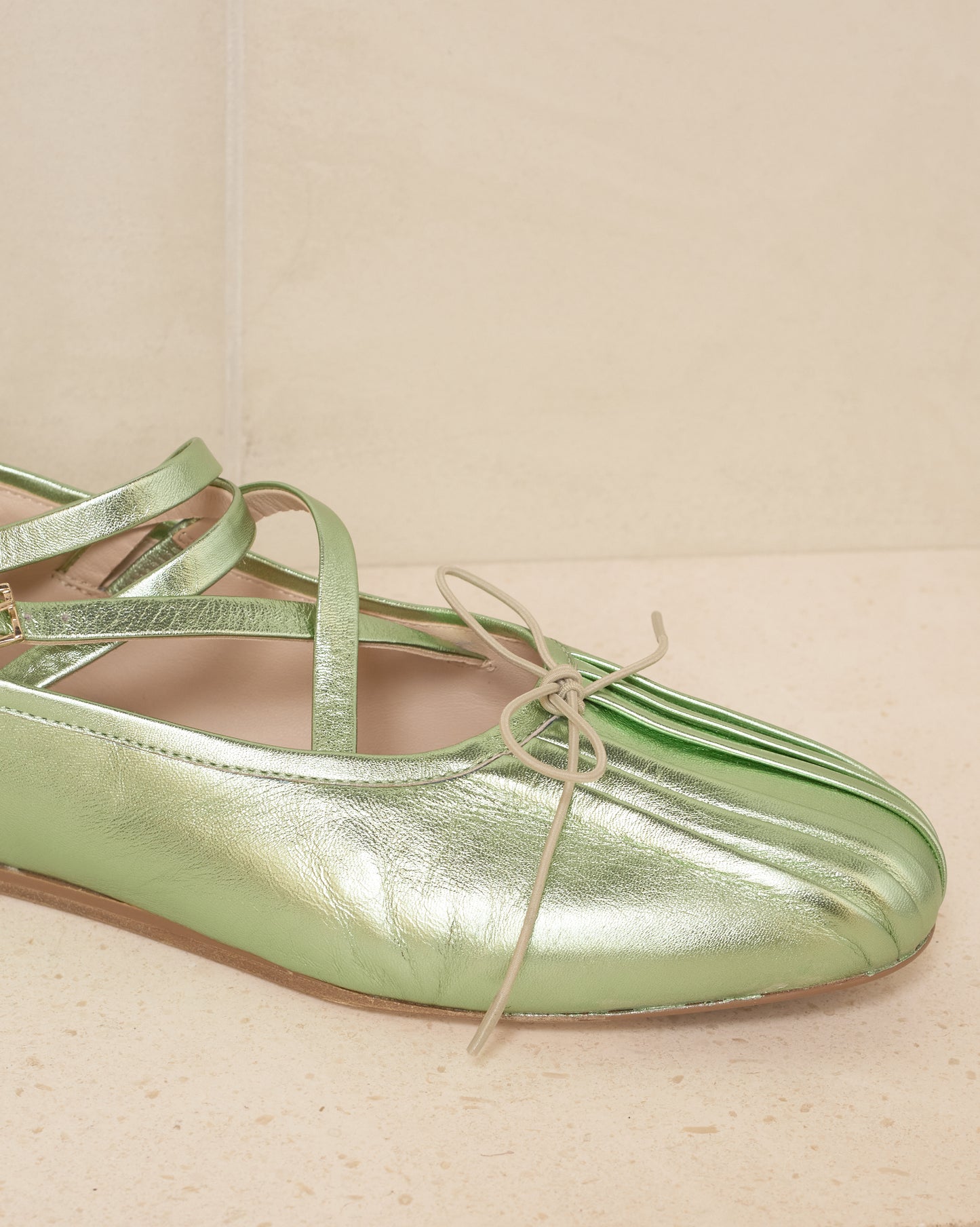 Mint Criss-Cross Ballerina Shoe