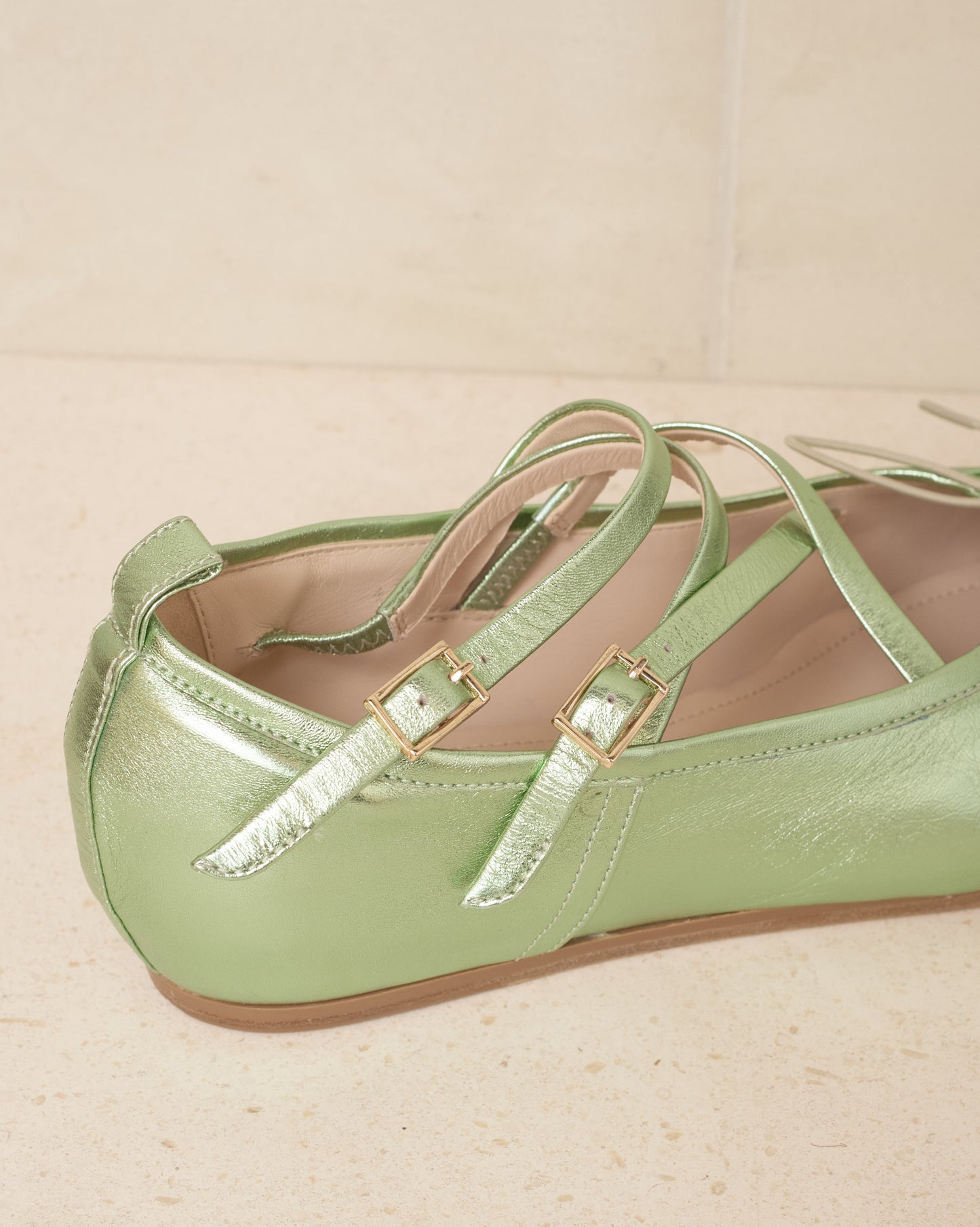 Mint Criss-Cross Ballerina Shoe