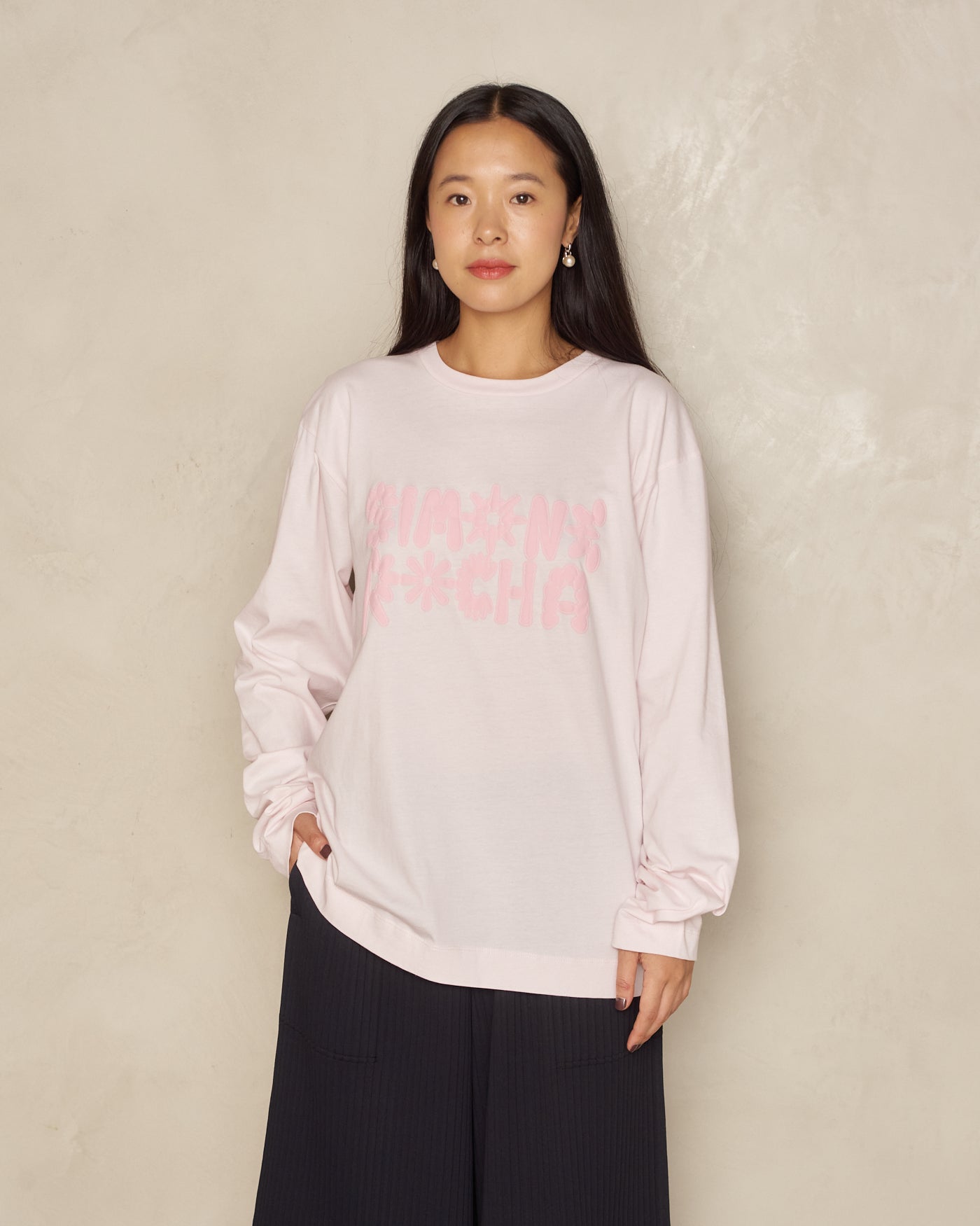 Pale Pink Logo Longsleeve