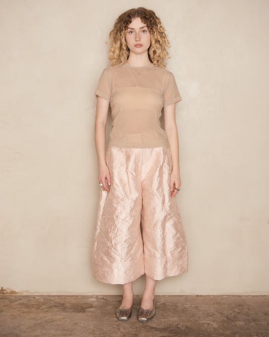 Rose Sculpted Wide Leg Trousers