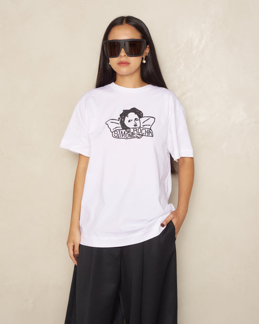 White Short Sleeve Cherub T-Shirt