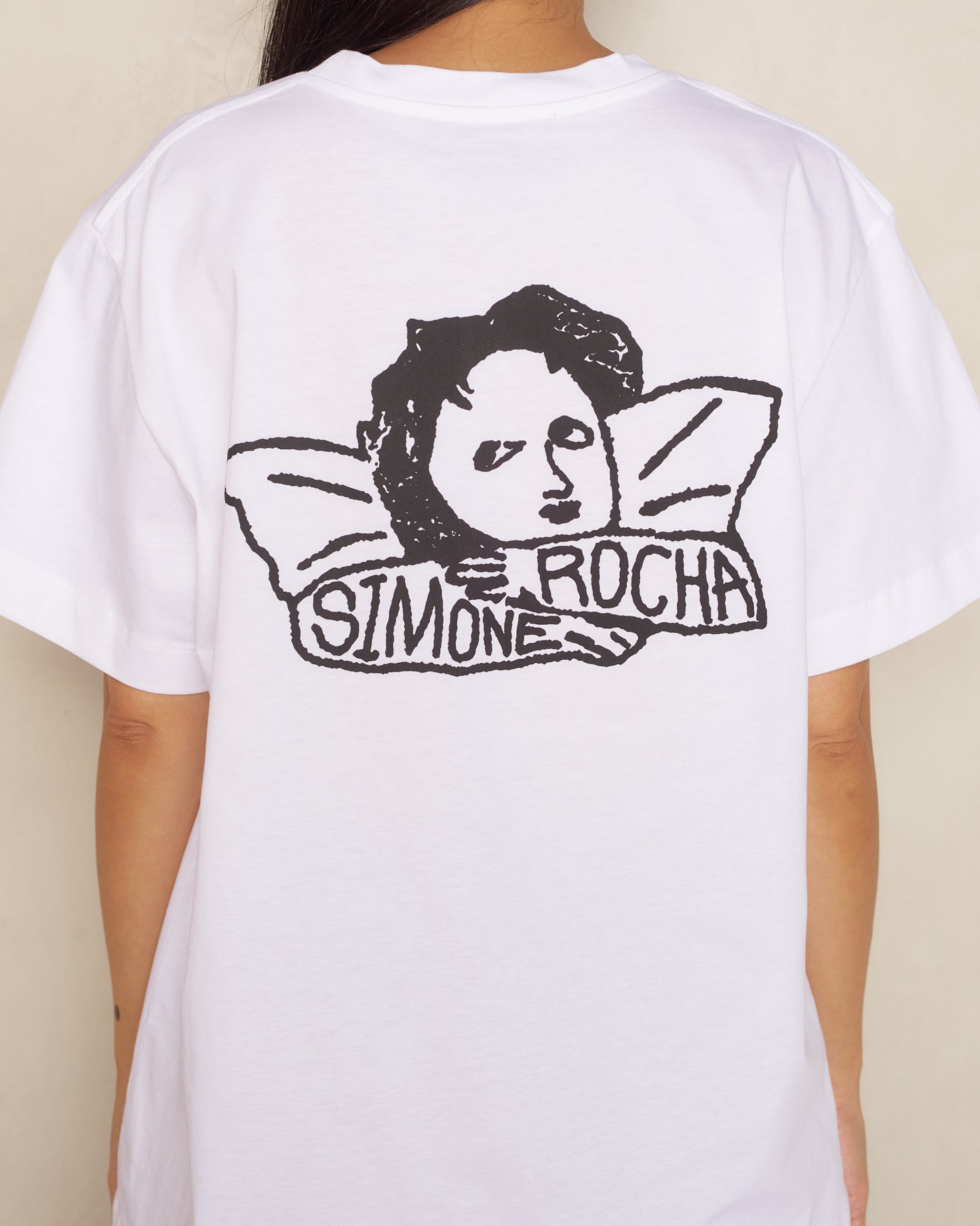 White Short Sleeve Cherub T-Shirt