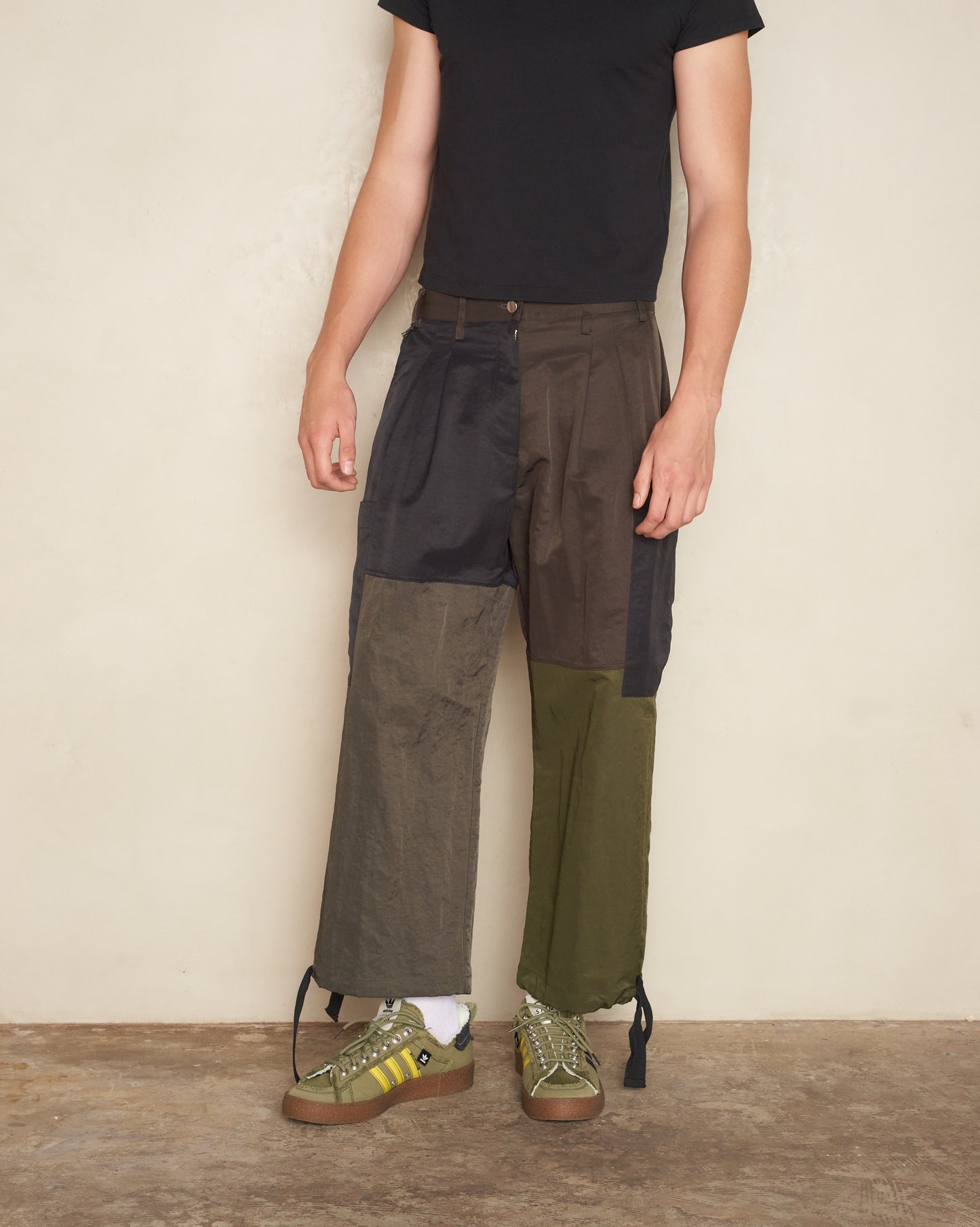 Army Green and Black Patch Pocket Pant