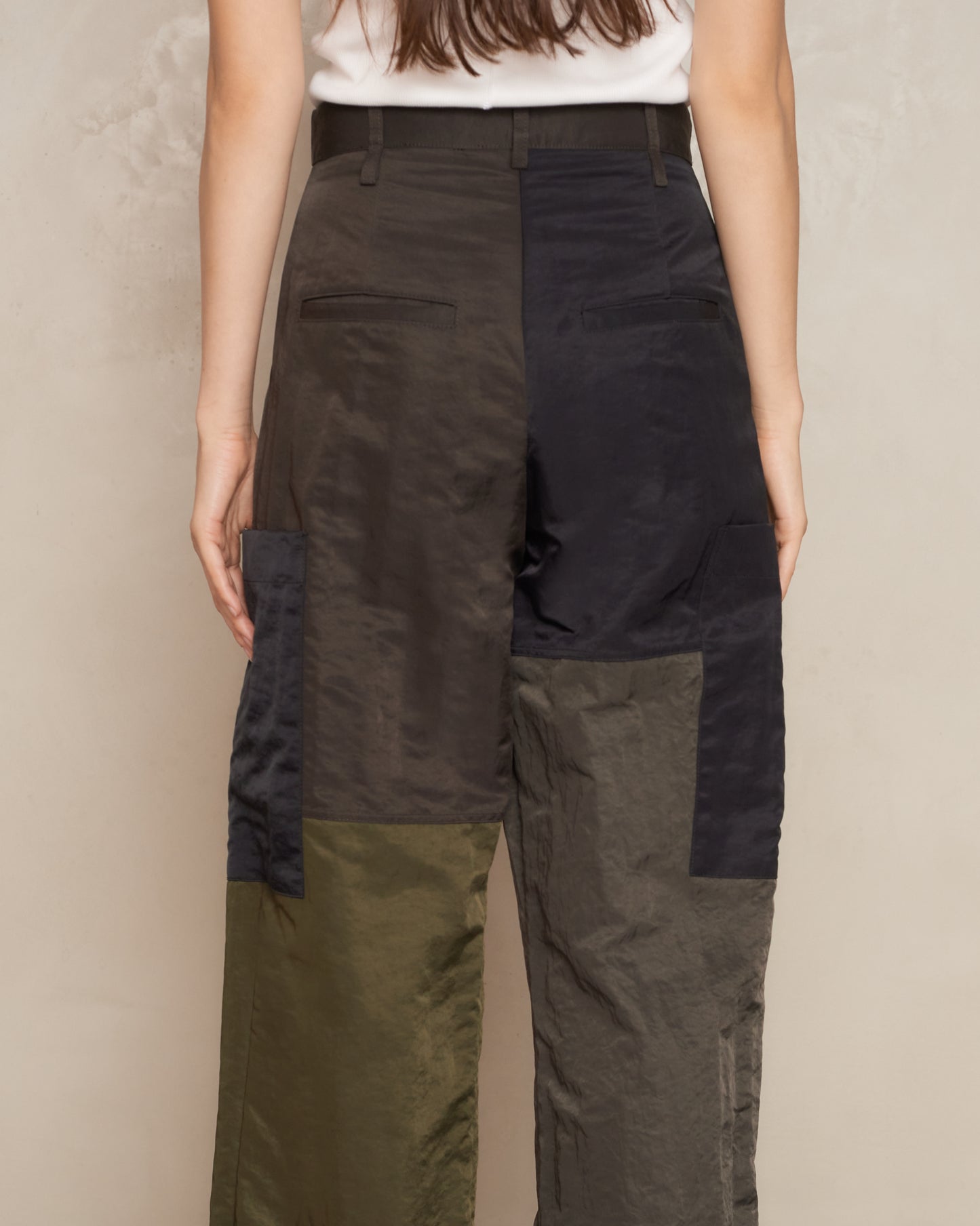 Army Green and Black Patch Pocket Pant