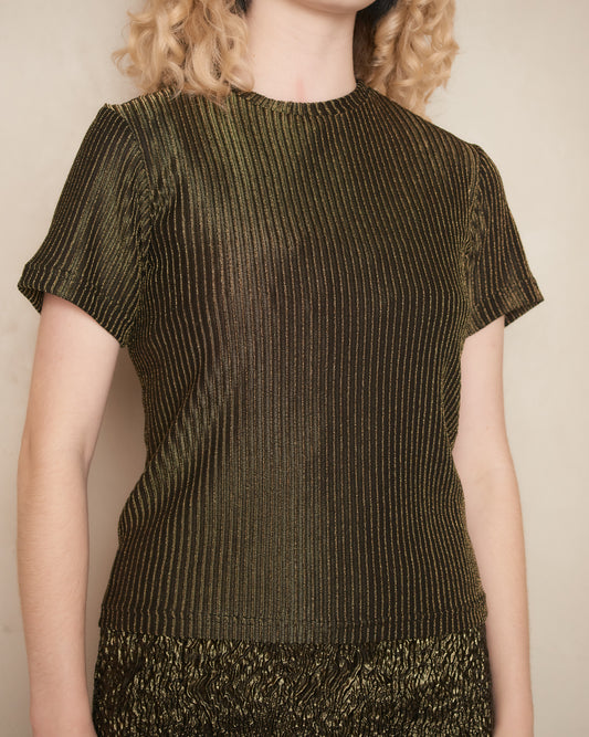 Gold Speckle Rib T-Shirt