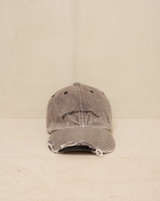 Grey Washed Denim Cap