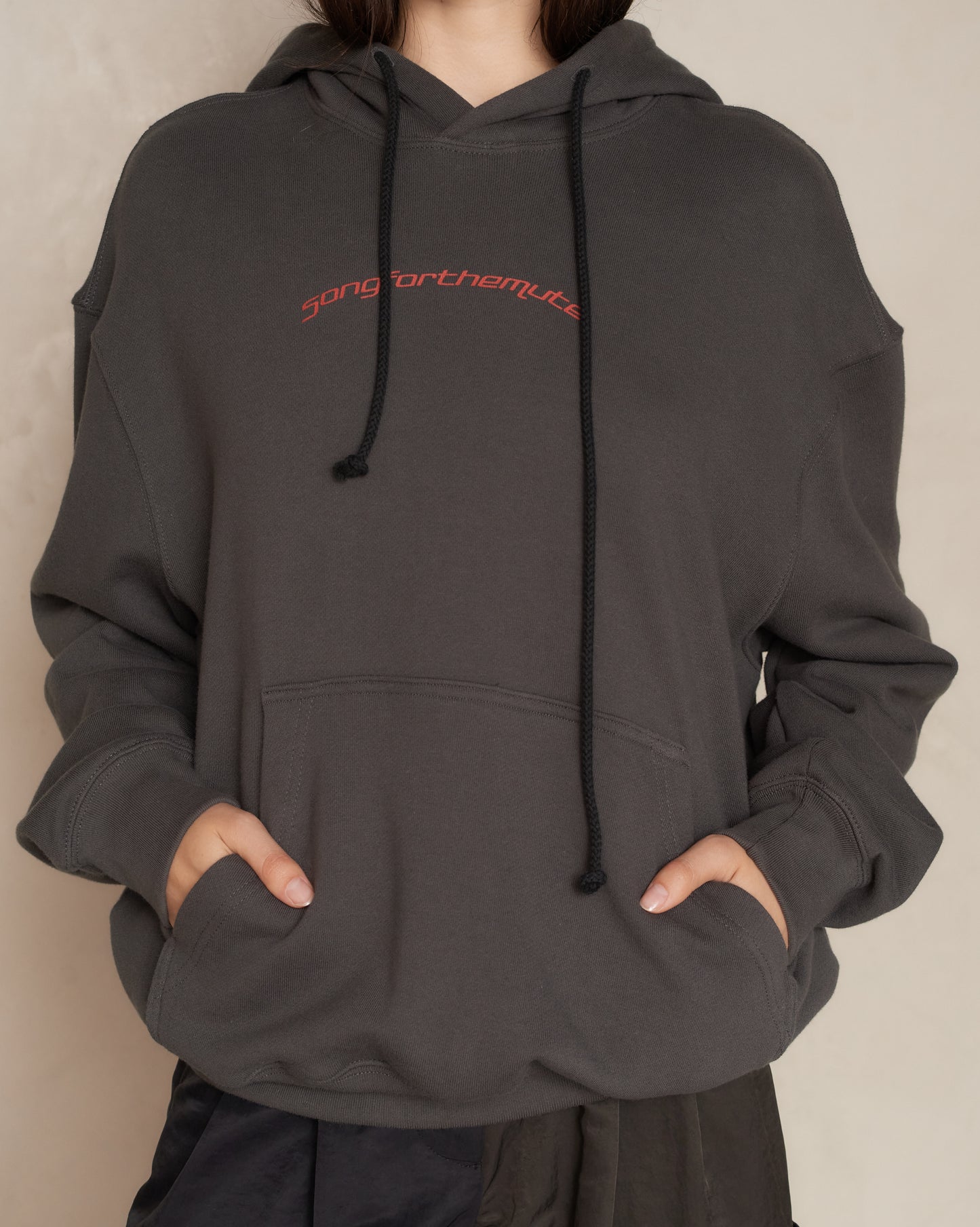 Washed Black Logo Hoodie