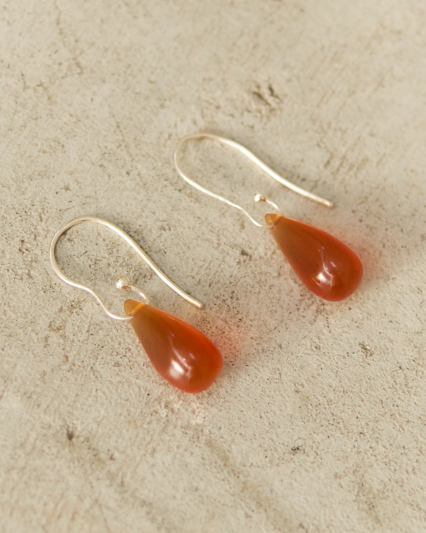 Carnelian Droplet Earrings