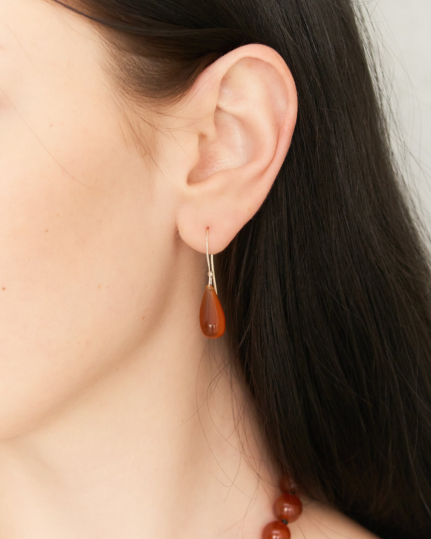 Carnelian Droplet Earrings