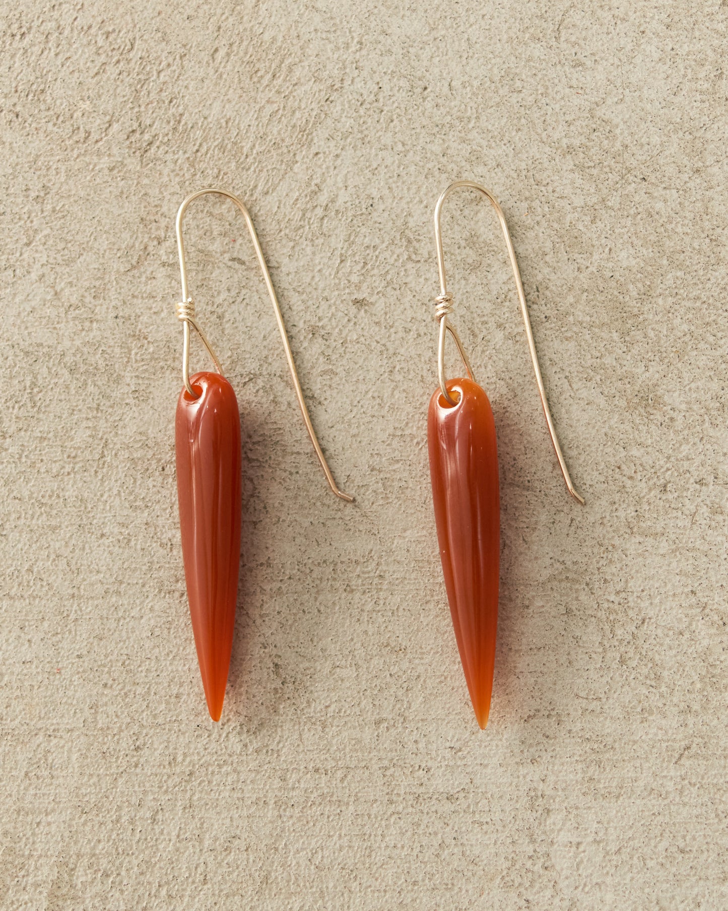 Carnelian Spear Earrings